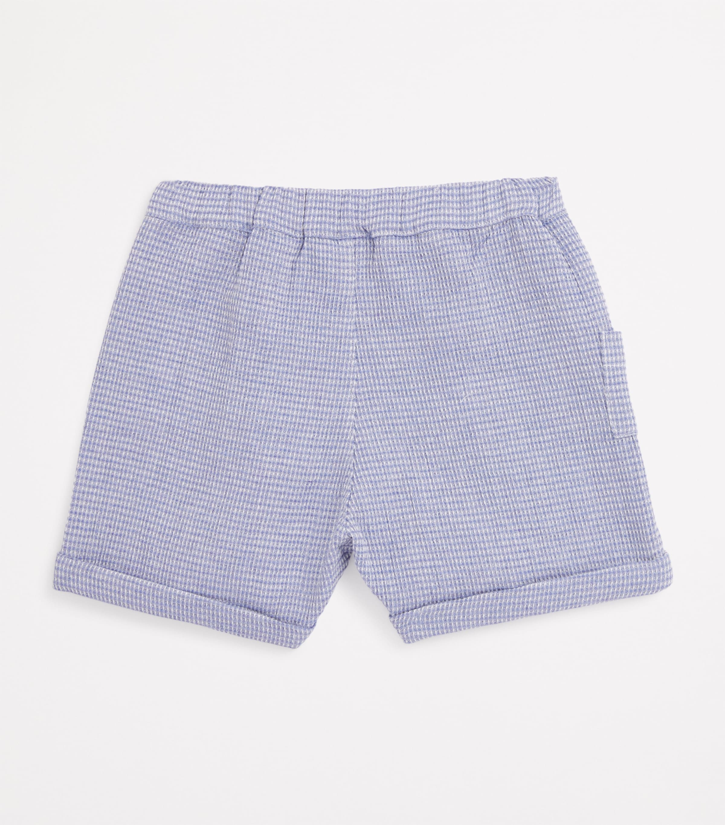 Tartine et Chocolat Cotton-Blend Striped Shorts (3-36 Months) Bleu Grisï¿½ Image 2