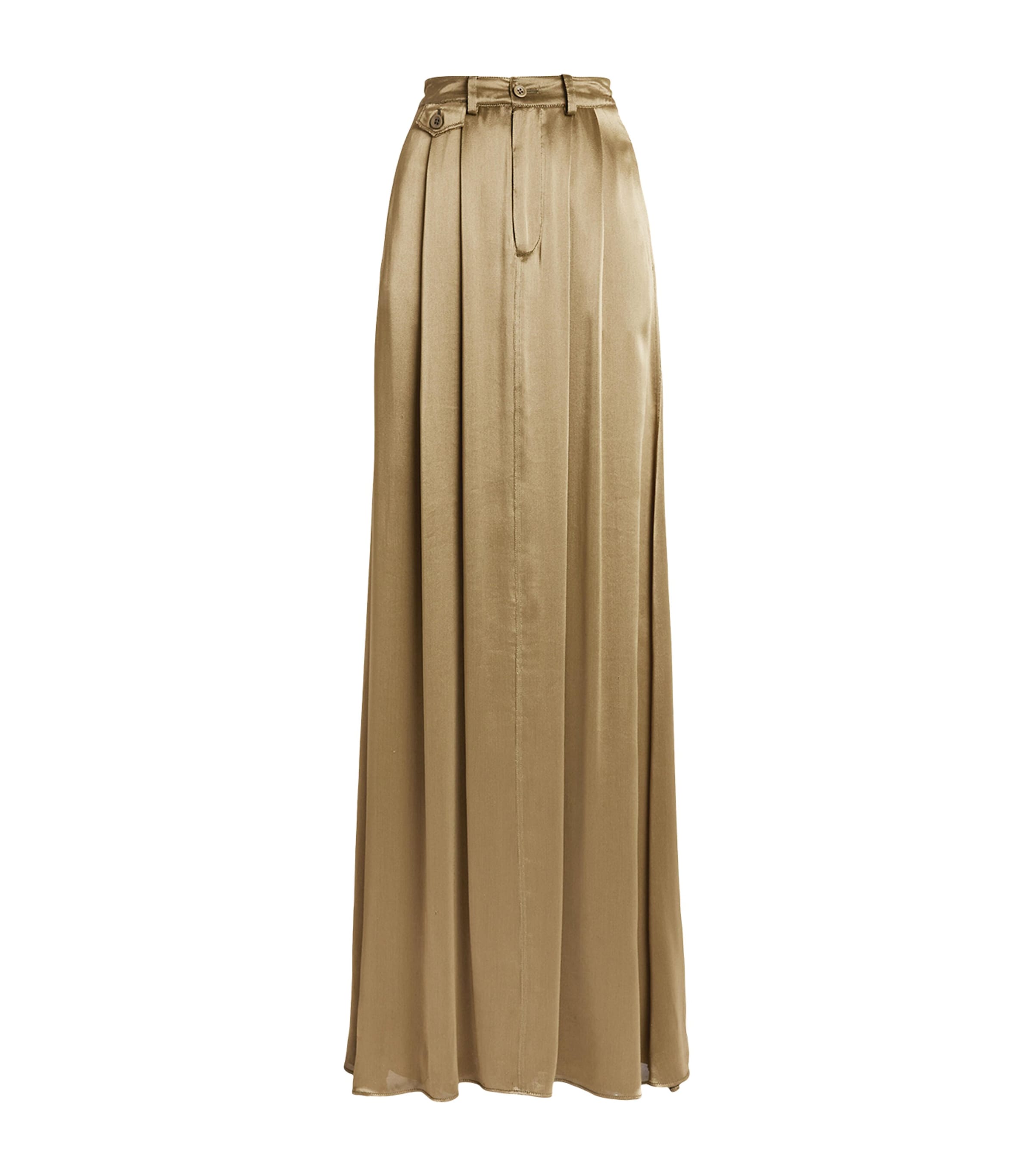 Polo Ralph Lauren Silk-blend Demetrius Maxi Skirt In Green