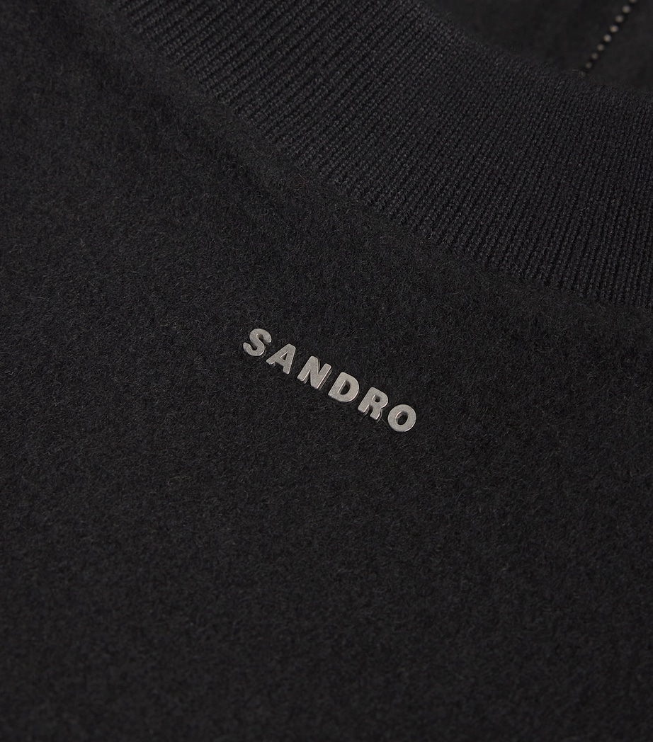 Wool-Blend Bomber Jacket BLACK Image 5