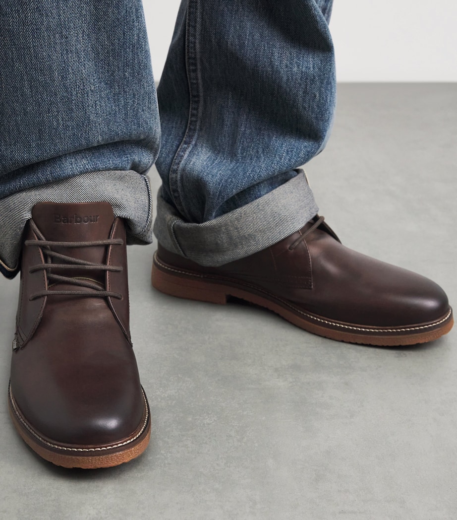 Barbour Leather Kirkstone Desert Boots Dark Image 2