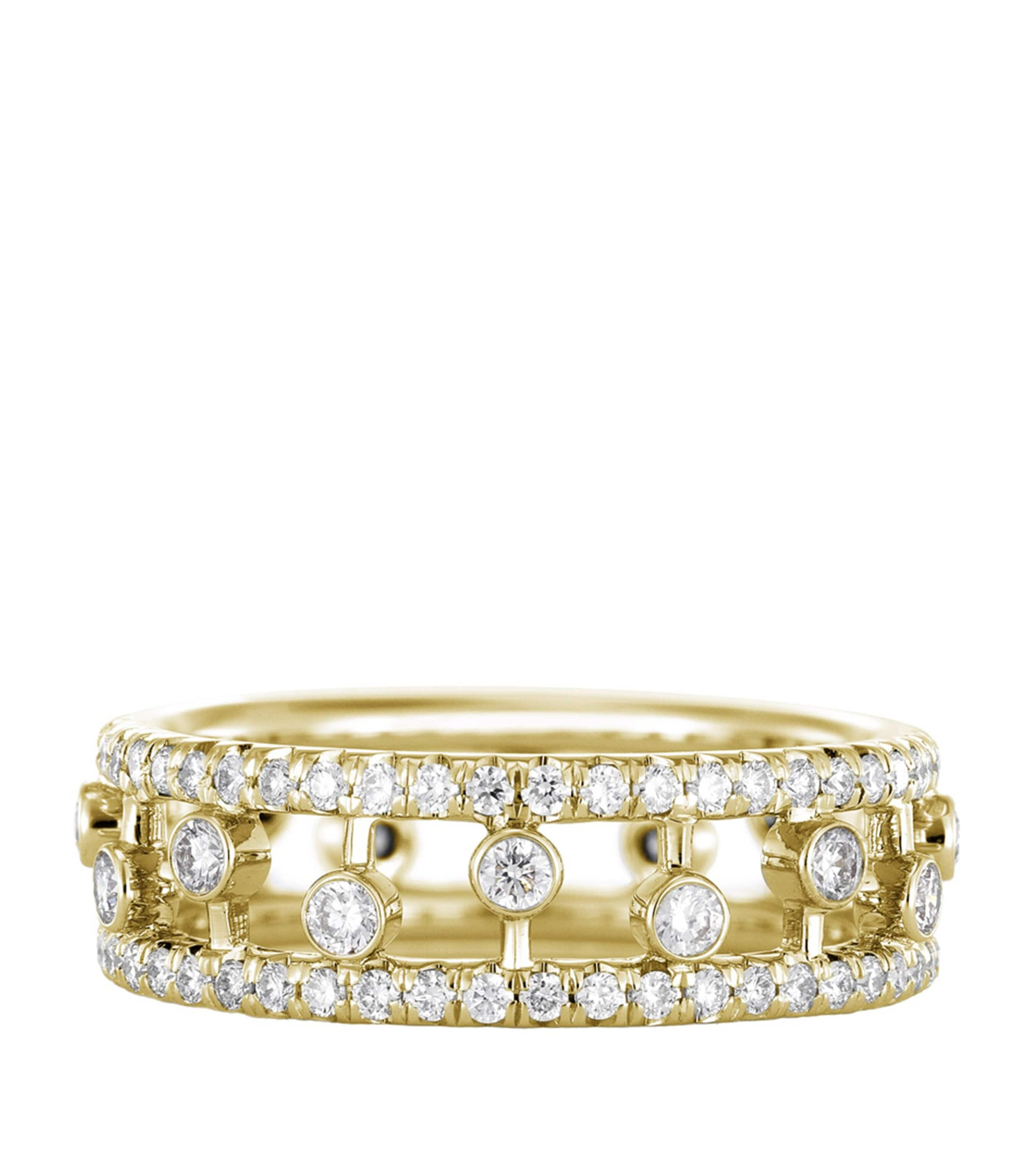 De Beers Yellow Gold And Diamond Dewdrop Ring