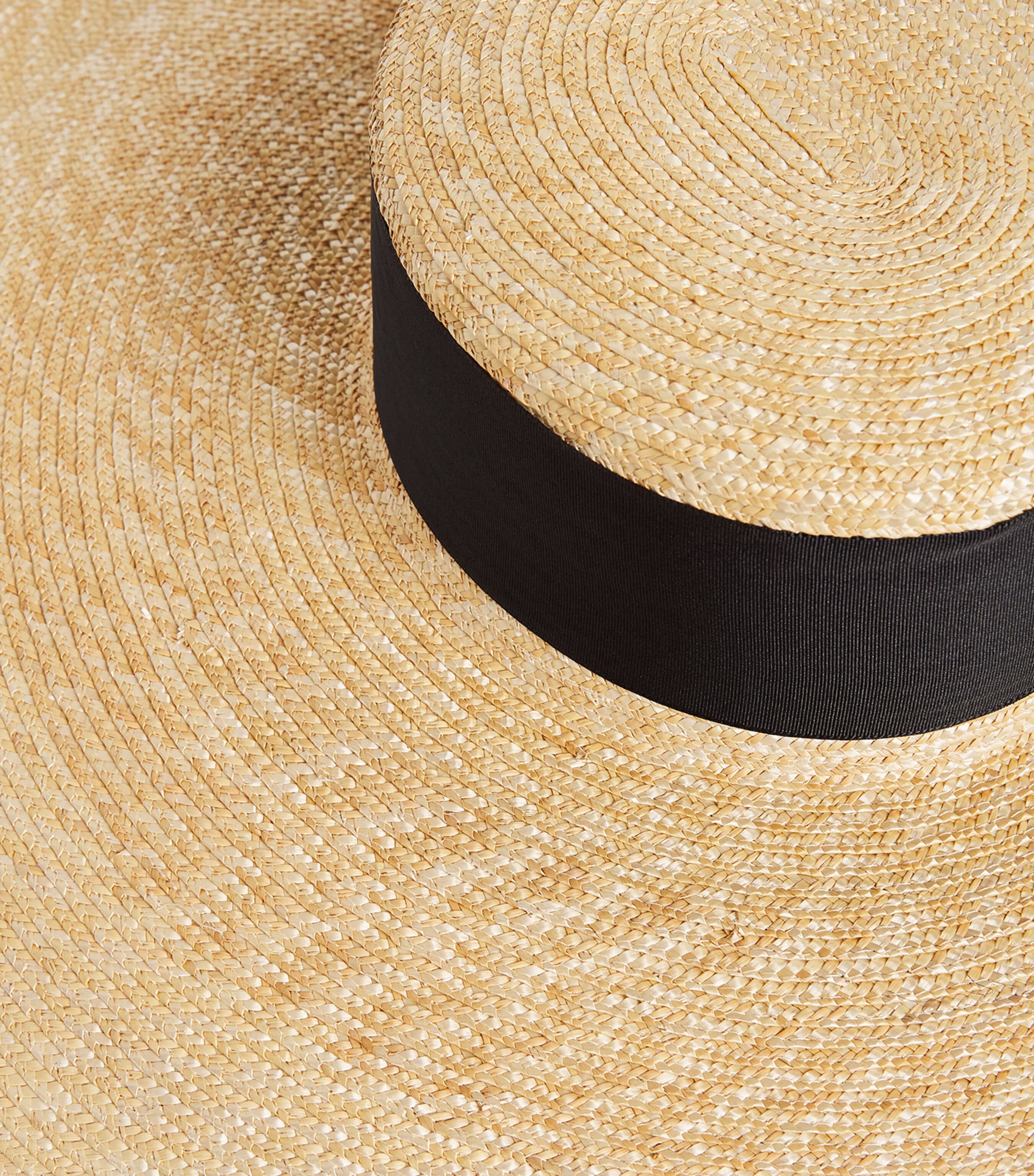 Straw Boater Hat BEIGE Image 3