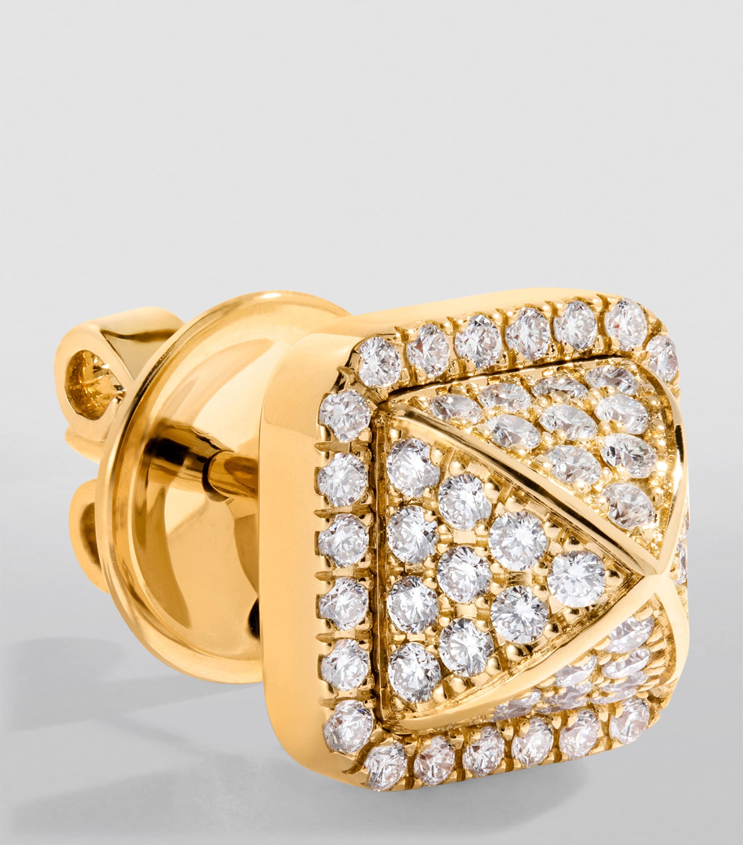 Yellow Gold and Diamond Cleo Pyramid Earrings YELLOW GOLD Image 2