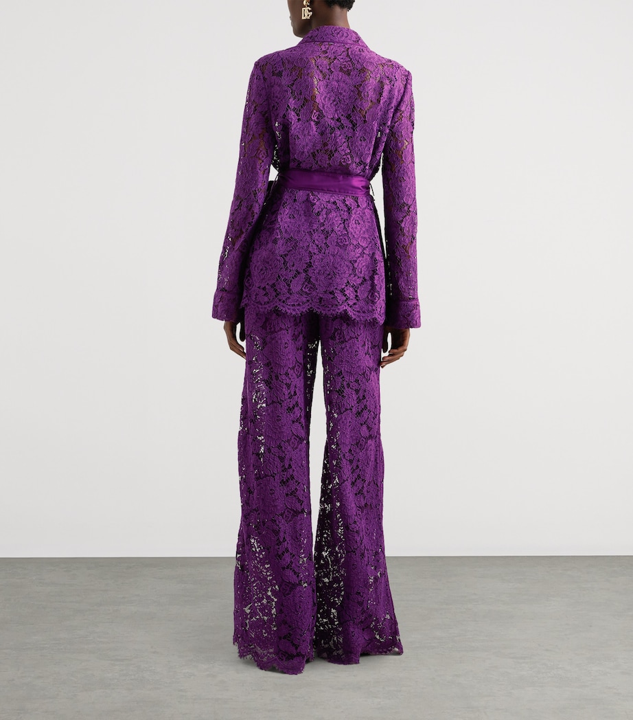 Lace Floral Shirt F0571-PURPLE Image 3