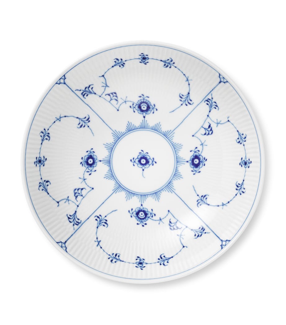 Royal Copenhagen Porcelain Blue Fluted Serving Bowl (21cm) Blue Image 3