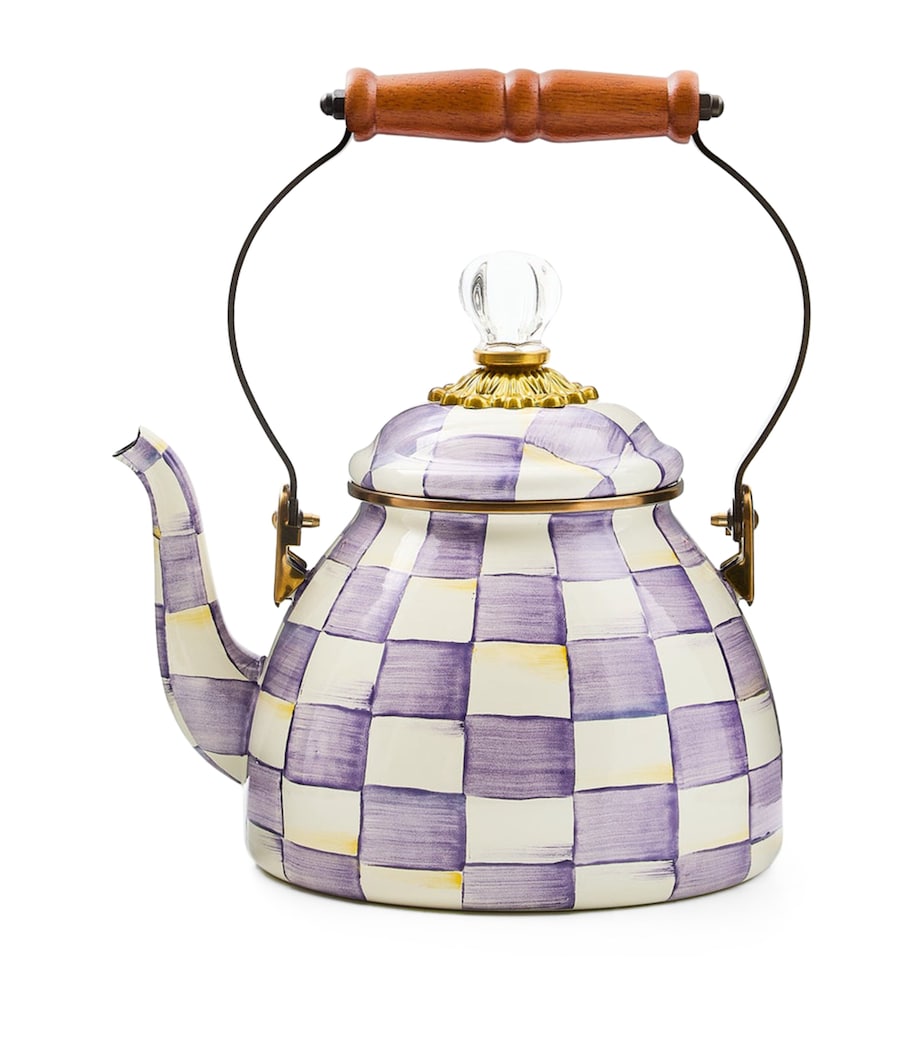 Violet Check 2-Quart Tea Kettle VIOLET Image 1