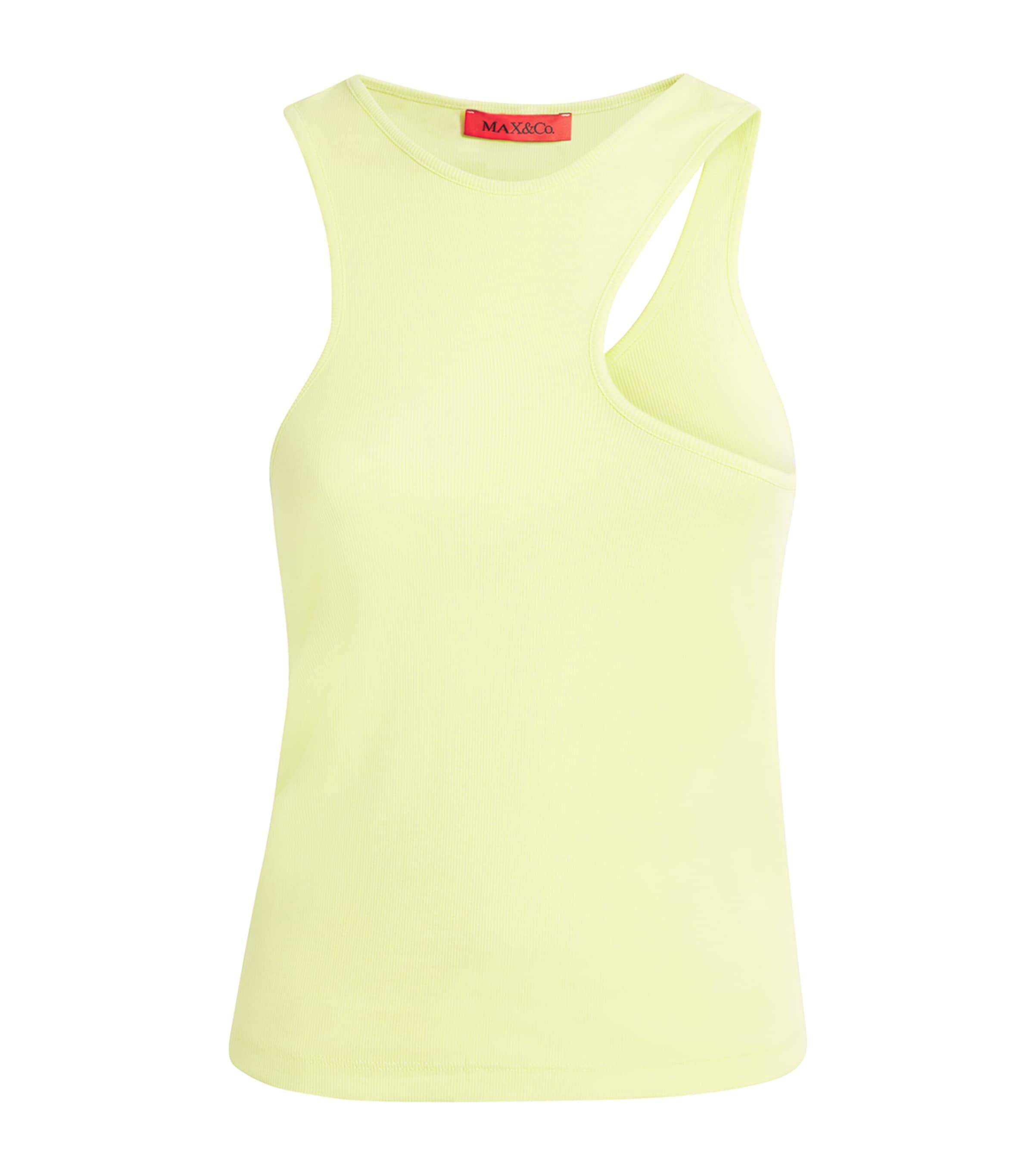 Max & Co Cut-out Tank Top In Yellow