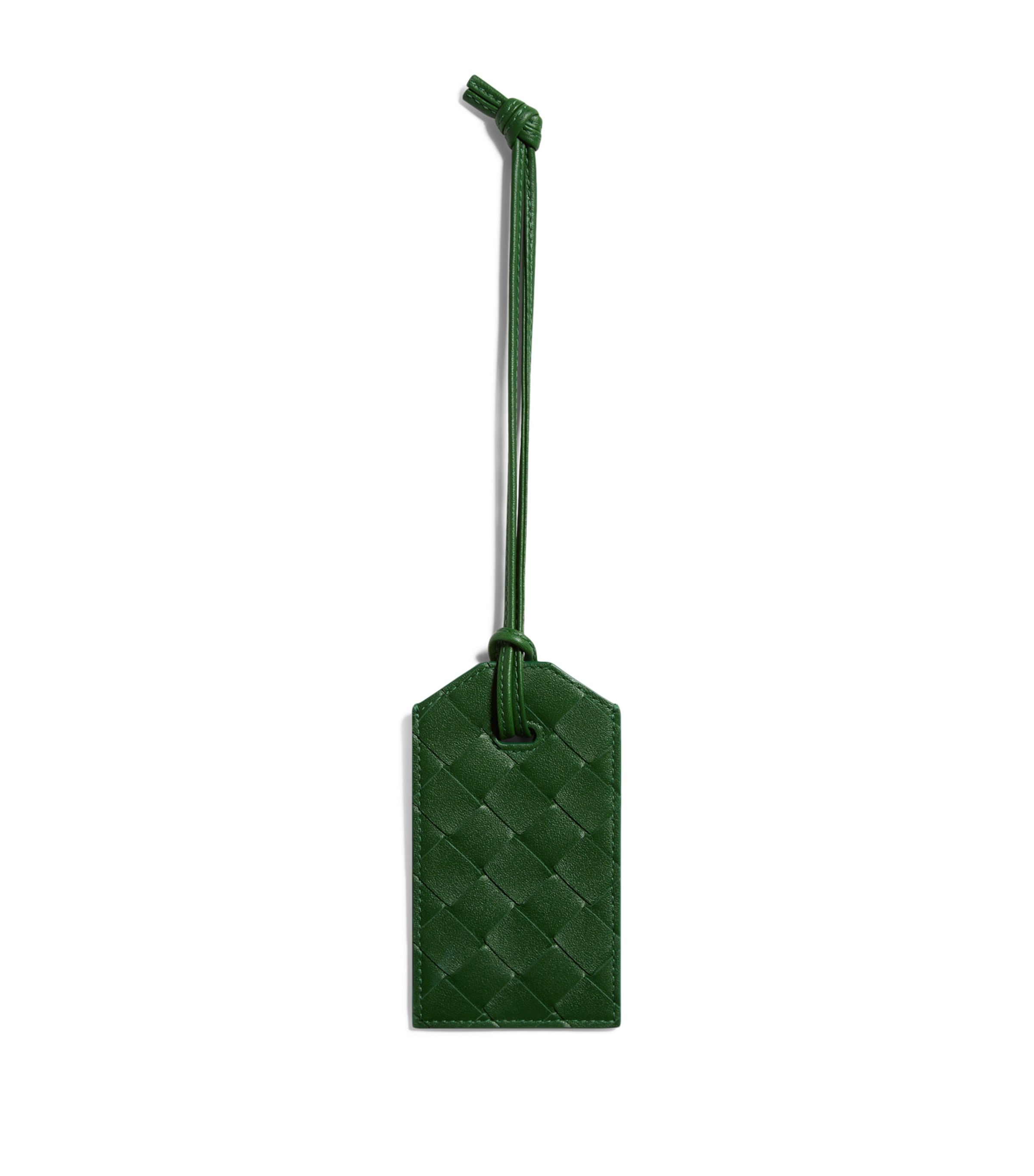 Bottega Veneta Leather Intrecciato Luggage Tag Image 1