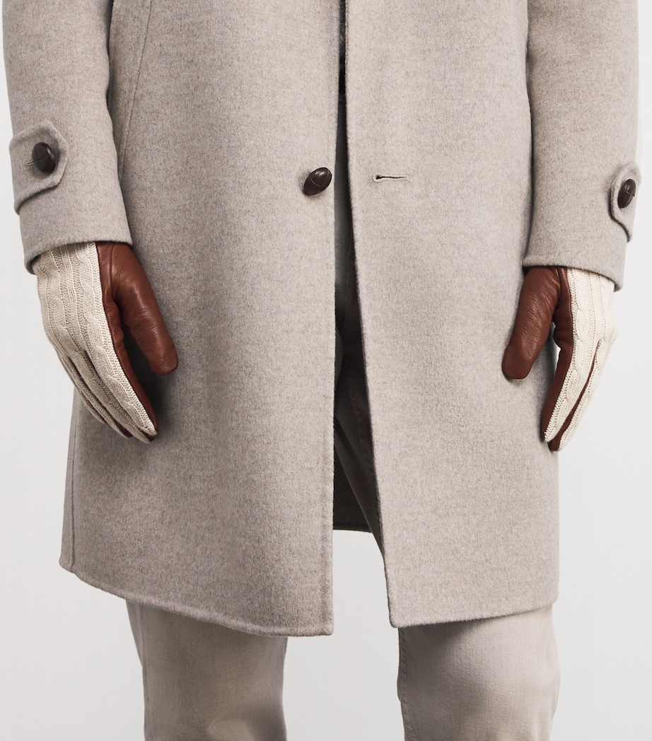 Leather Dual Gloves SABBIA E MORO Image 2