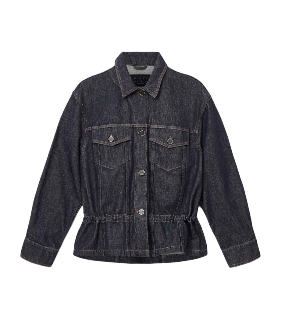 Organic Denim Denby Trucker Jacket RAW INDIGO BLUE Image 1