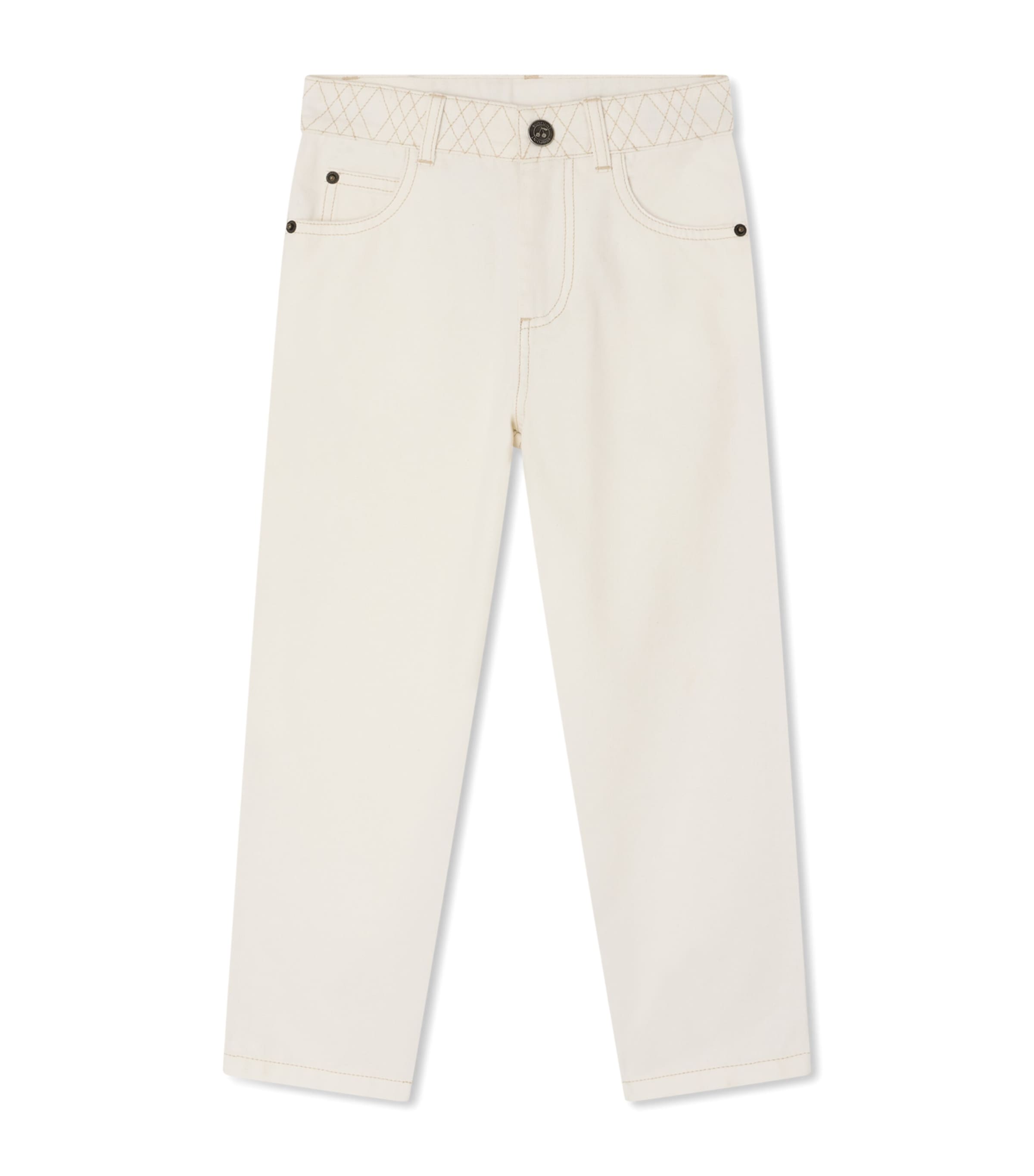 Bonpoint Canvas Trousers (10-14 Years) Ecru Image 1