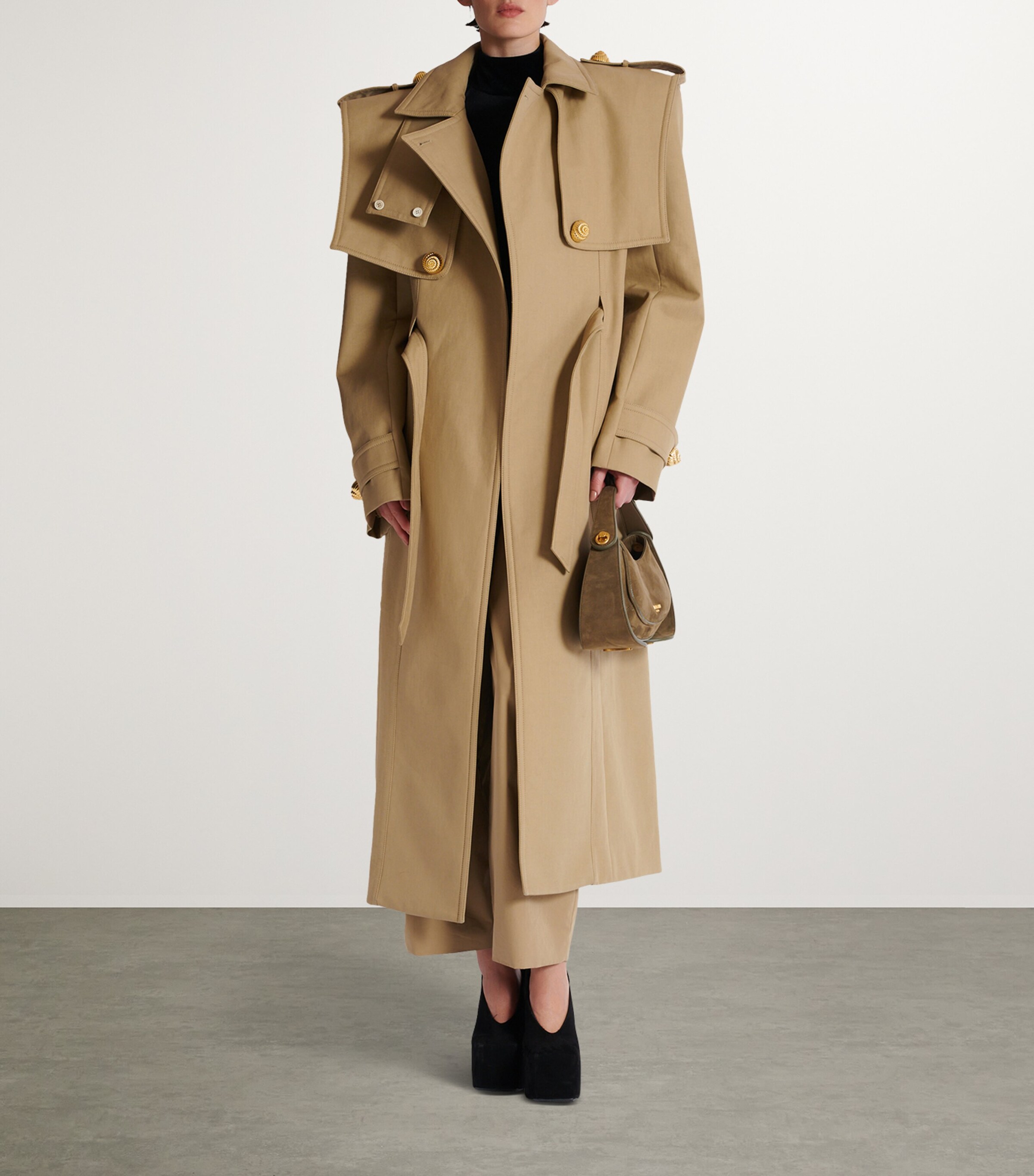 Balmain Belted Trench Coat | Harrods US