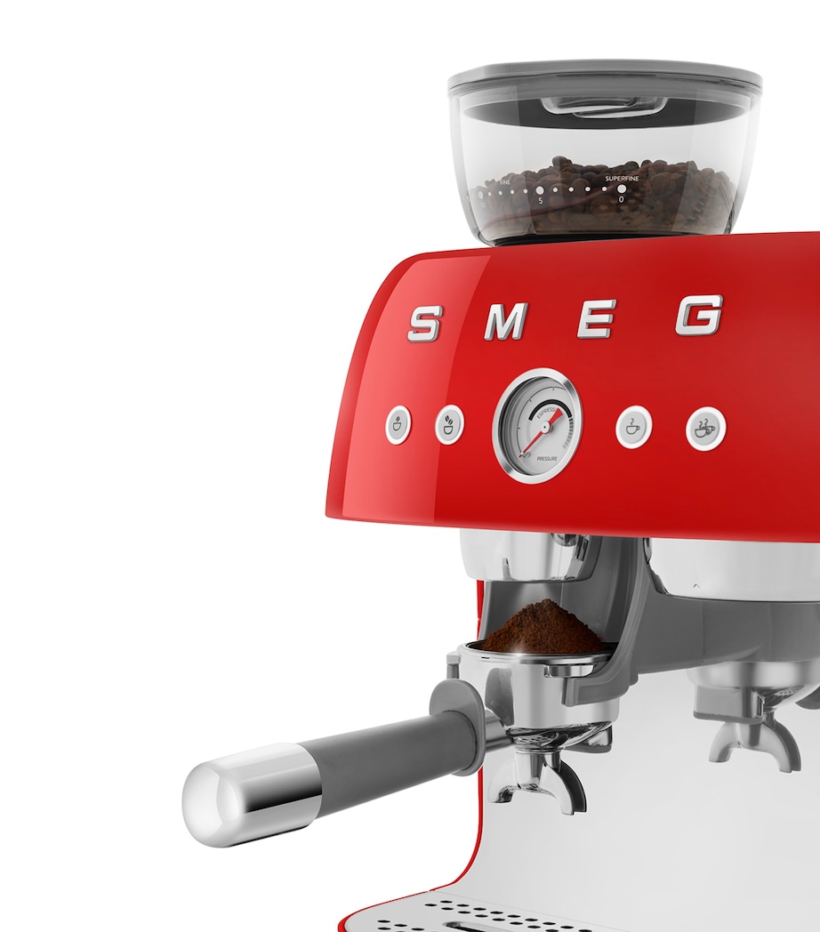 EGF03CRUK Espresso Coffee Machine with Grinder RED Image 9