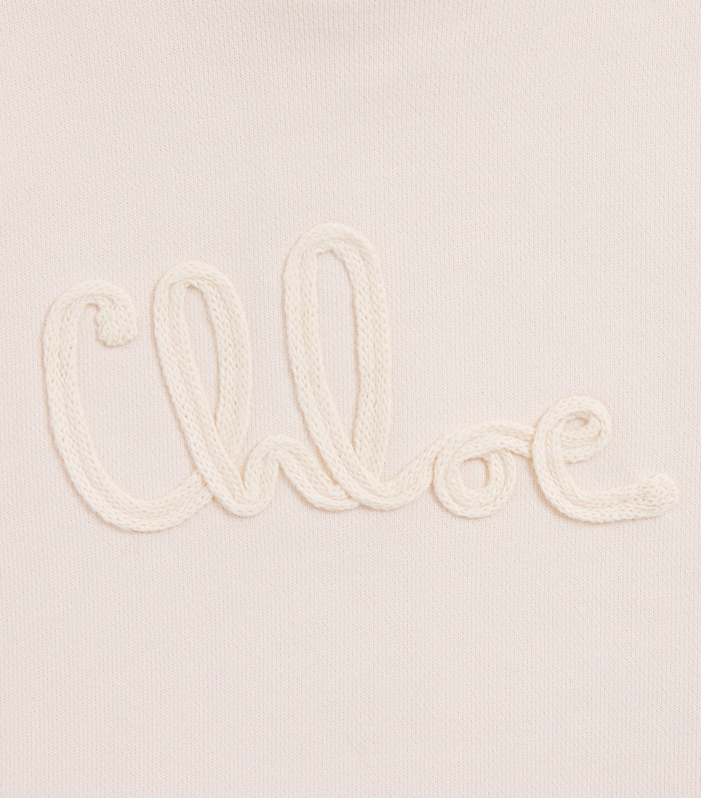 Chloé Kids Cotton Logo Sweatshirt (18 Months-3 Years) Pink Image 3
