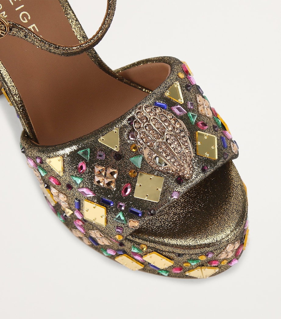 Kurt Geiger London Kensington Platform Sandals Gold Comb Image 4