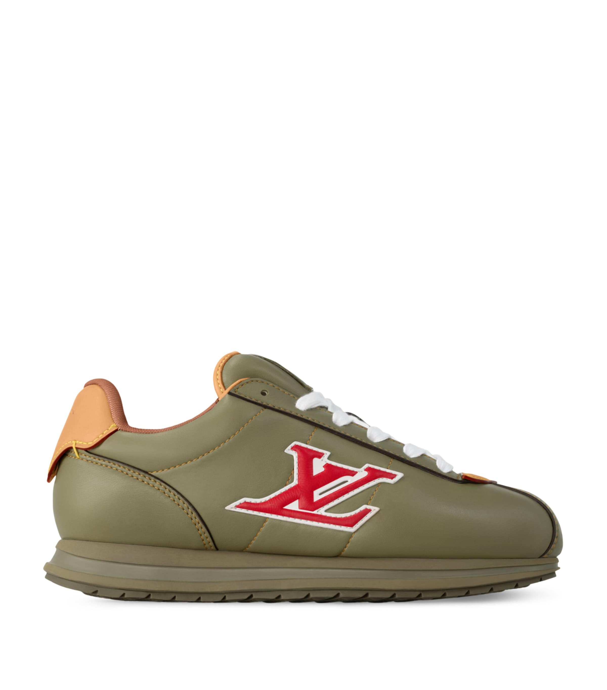 Leather Buttersoft Low-Top Sneakers KHAKI GREEN Image 1