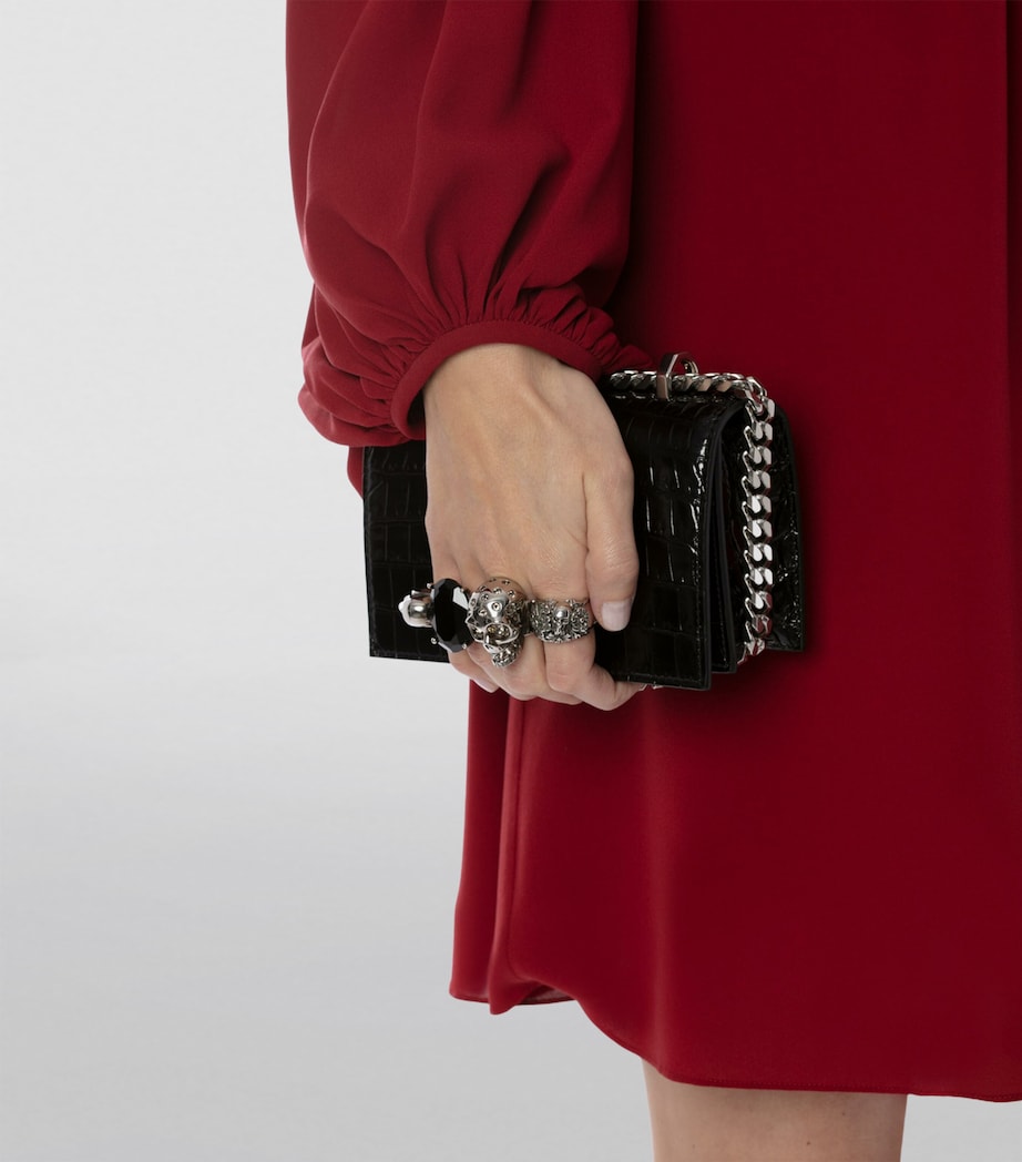 Leather Croc-Embossed Satchel 1001 Image 5