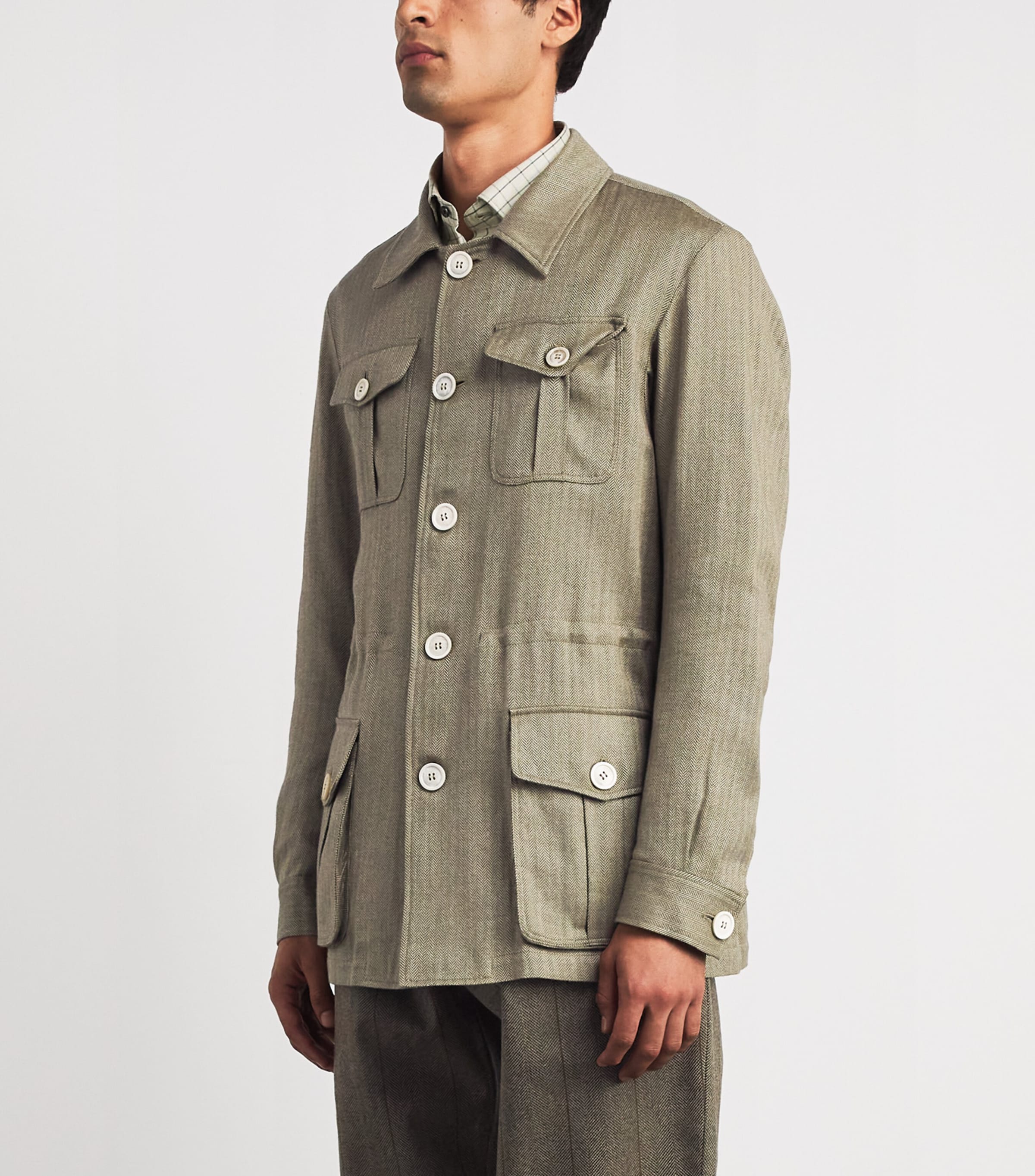 Purdey Mens Cotton-Blend Kalahari Jacket Sge Image 4