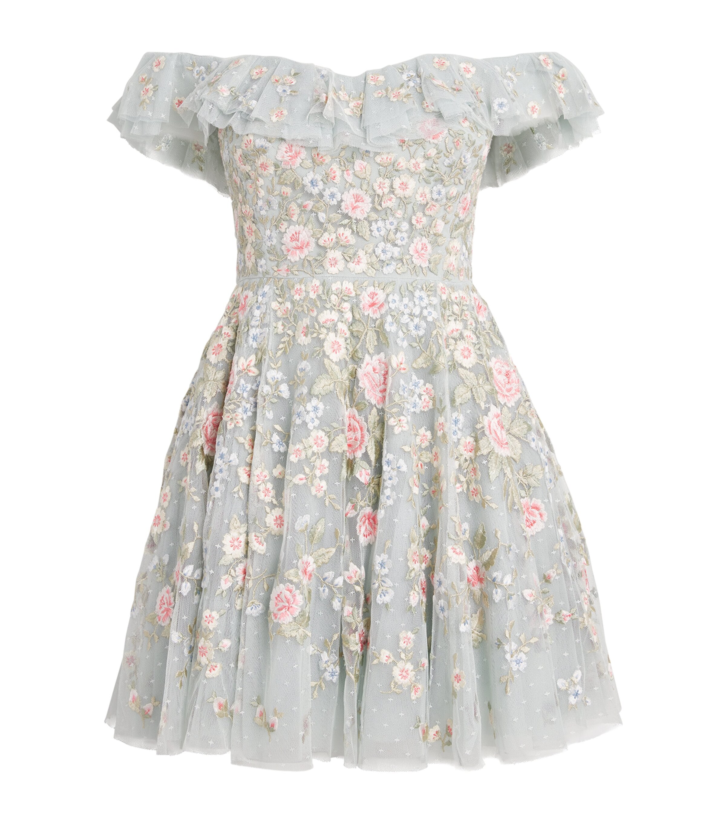 Needle & Thread Floral Antoinettes Mini Dress | Partywear | Womens | Dresses | Women Clothing | Mini Dresses | Party Dresses | Designers | Needle Thread