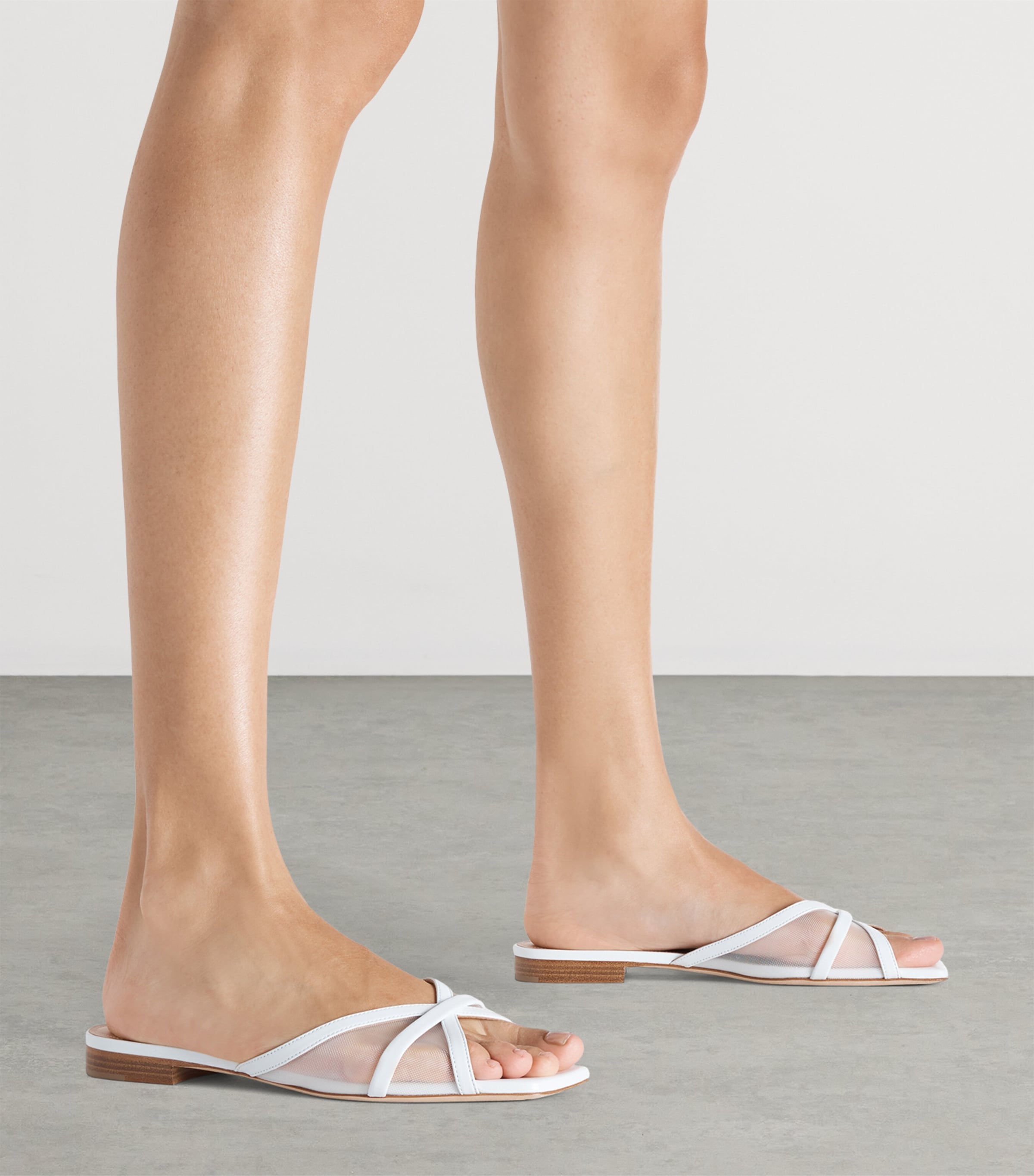 Mesh Perla Flat Sandals WHITE Image 2