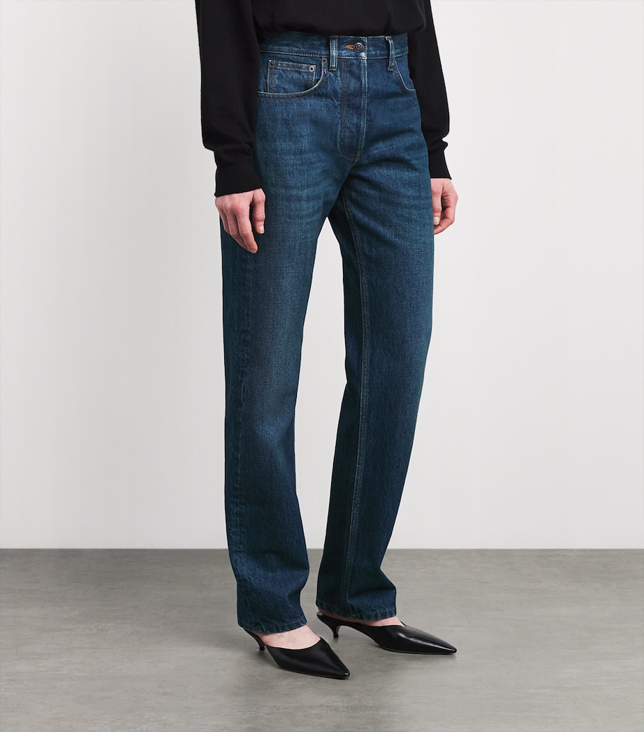 The Row Womens Daciana Cropped Jeans Medium Indigo Image 3