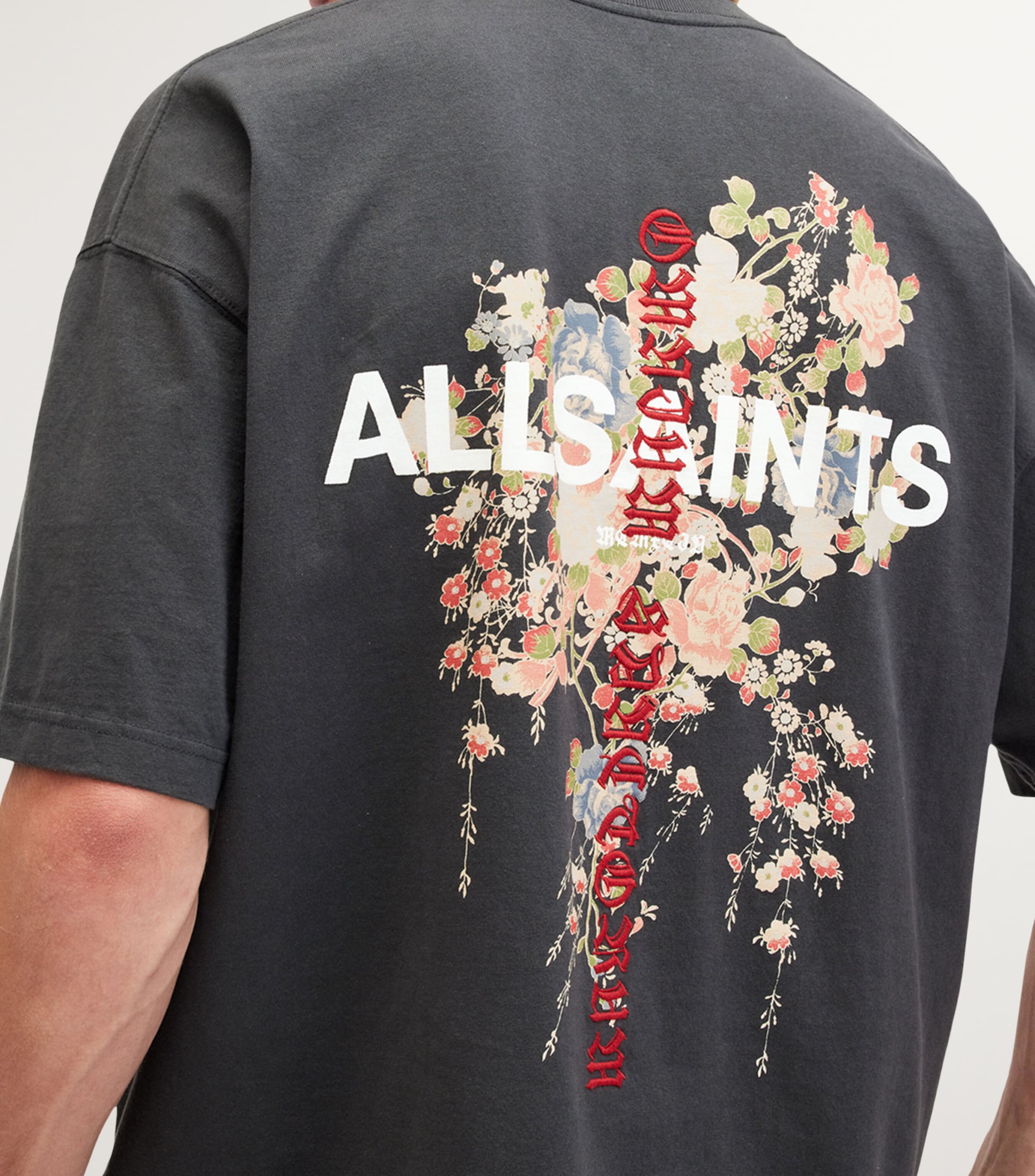 AllSaints Black Organic Cotton Eternal T-Shirt | Harrods US