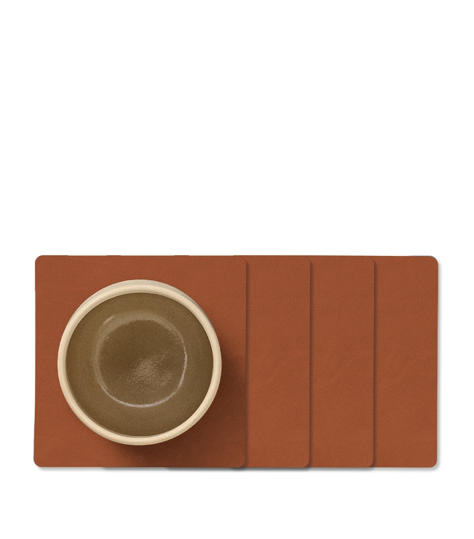 LIND DNA Square Nupo Coasters (Set of 4) Orange Image 1