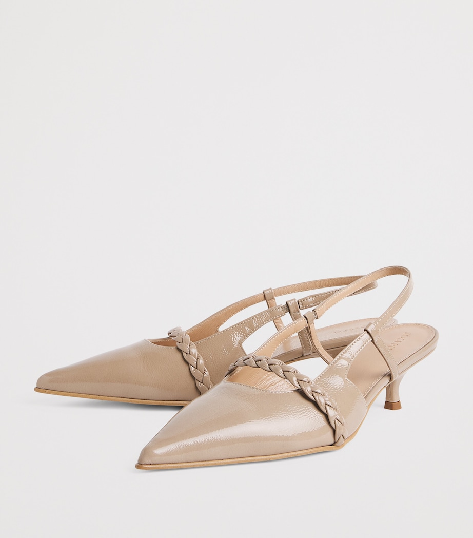 Joseph Patent Leather Anisa Slingback Pumps 30 Dark Powder Image 3