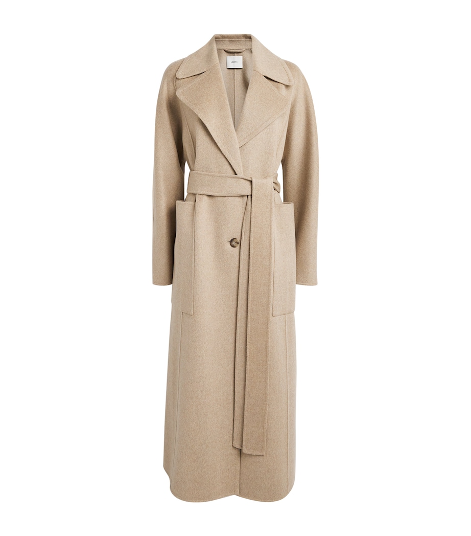 Joseph Womens Wool-Cashmere Spencer Coat Powder Melange Image 1