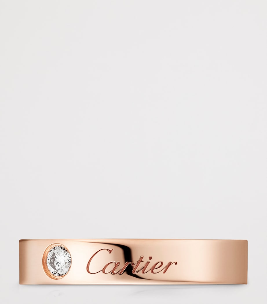 Cartier Rose Gold and Diamond C de Cartier Wedding Band (3mm) Rose Gold Image 6