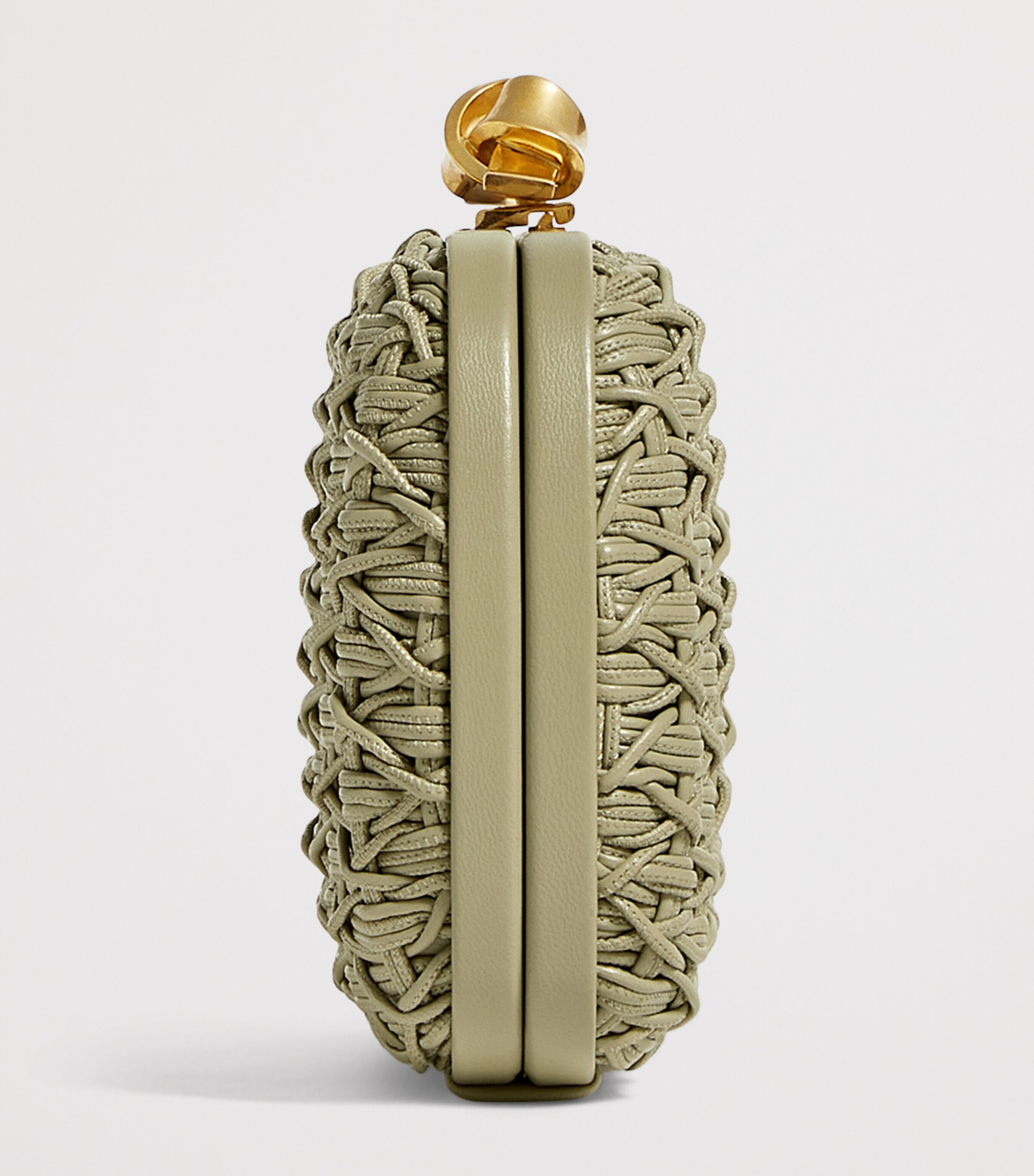 Bottega Veneta Leather Knot Minaudiere Clutch Bag Image 2