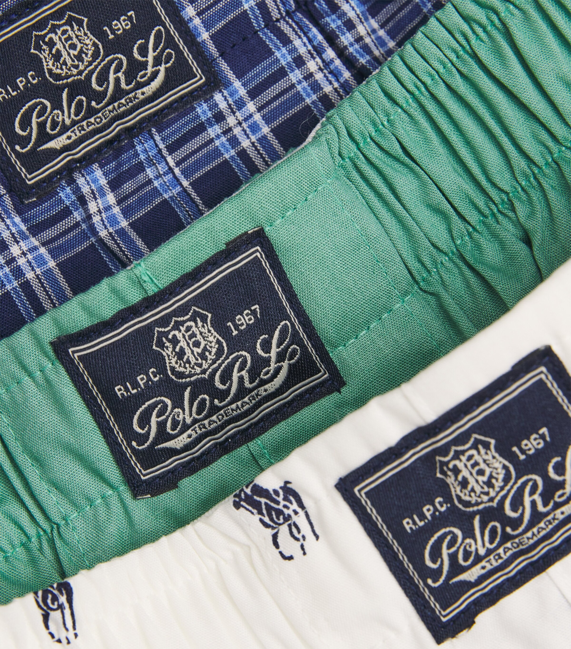 Classic Cotton Boxer Shorts (Pack of 3) AOPP/HVN GRN/NVY Image 5