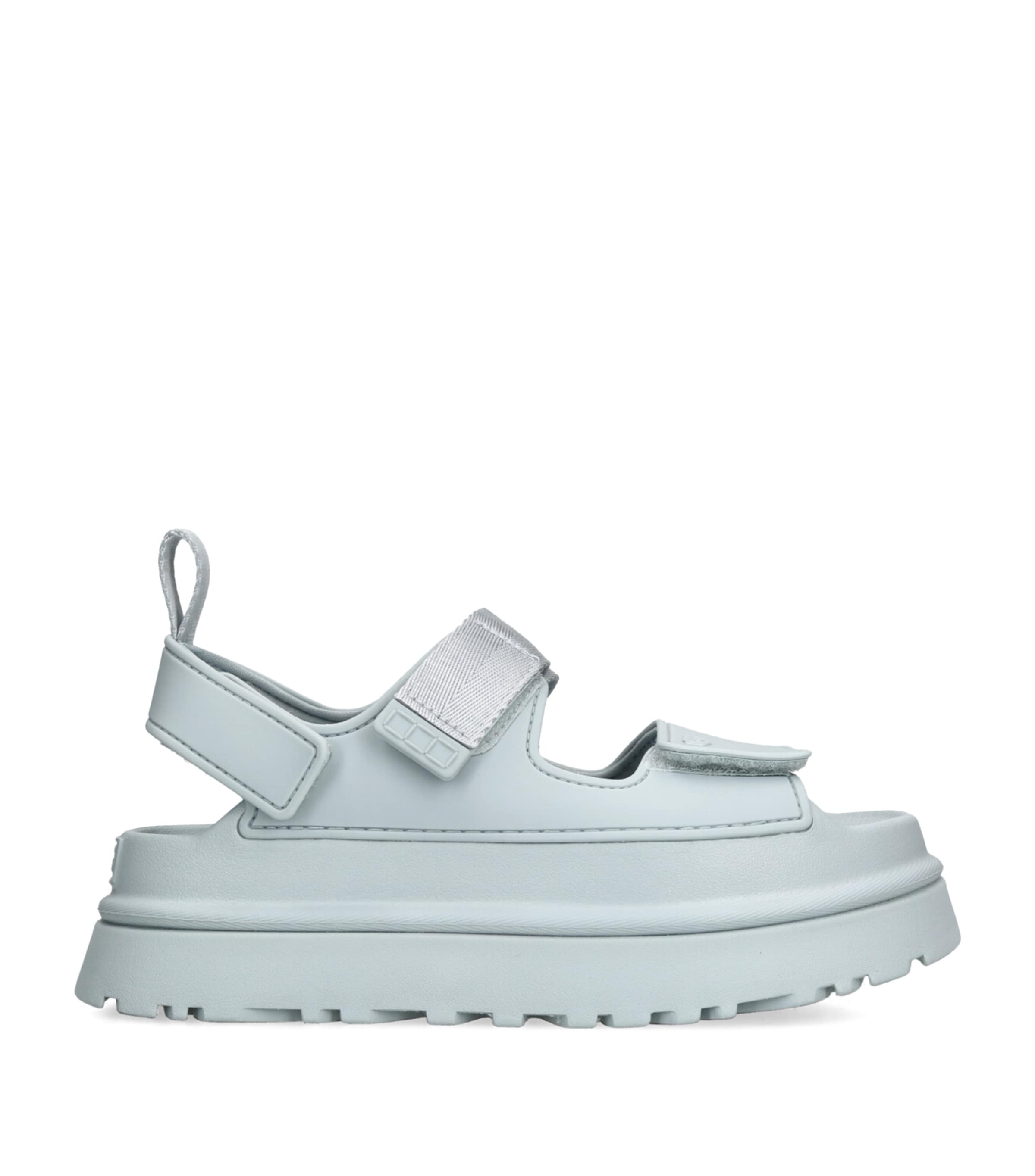 Ugg Round Toe Flat Sandals In Blue