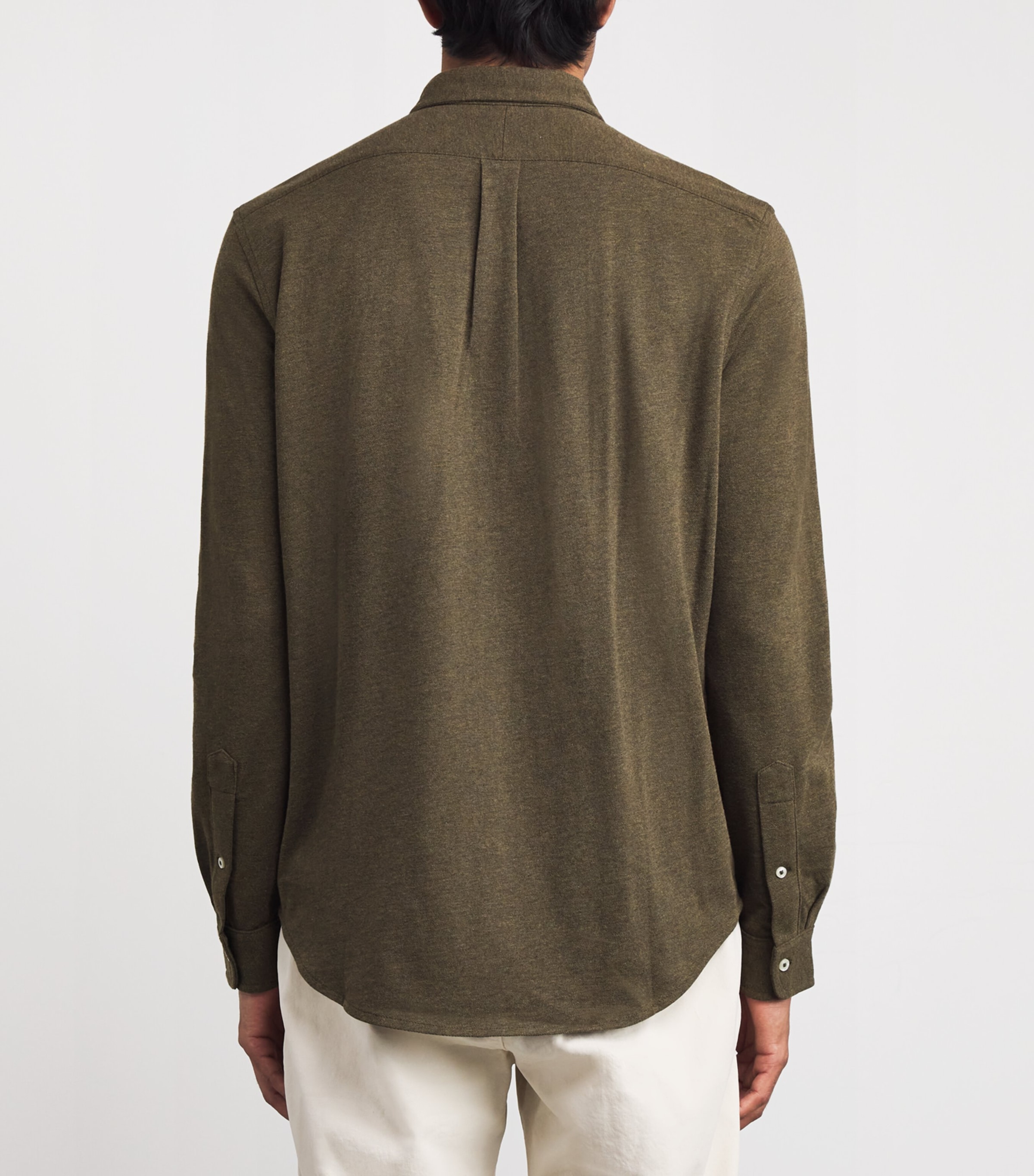 Polo Ralph Lauren Mens Cotton Featherweight Mesh Shirt Wlsn Olive Image 4