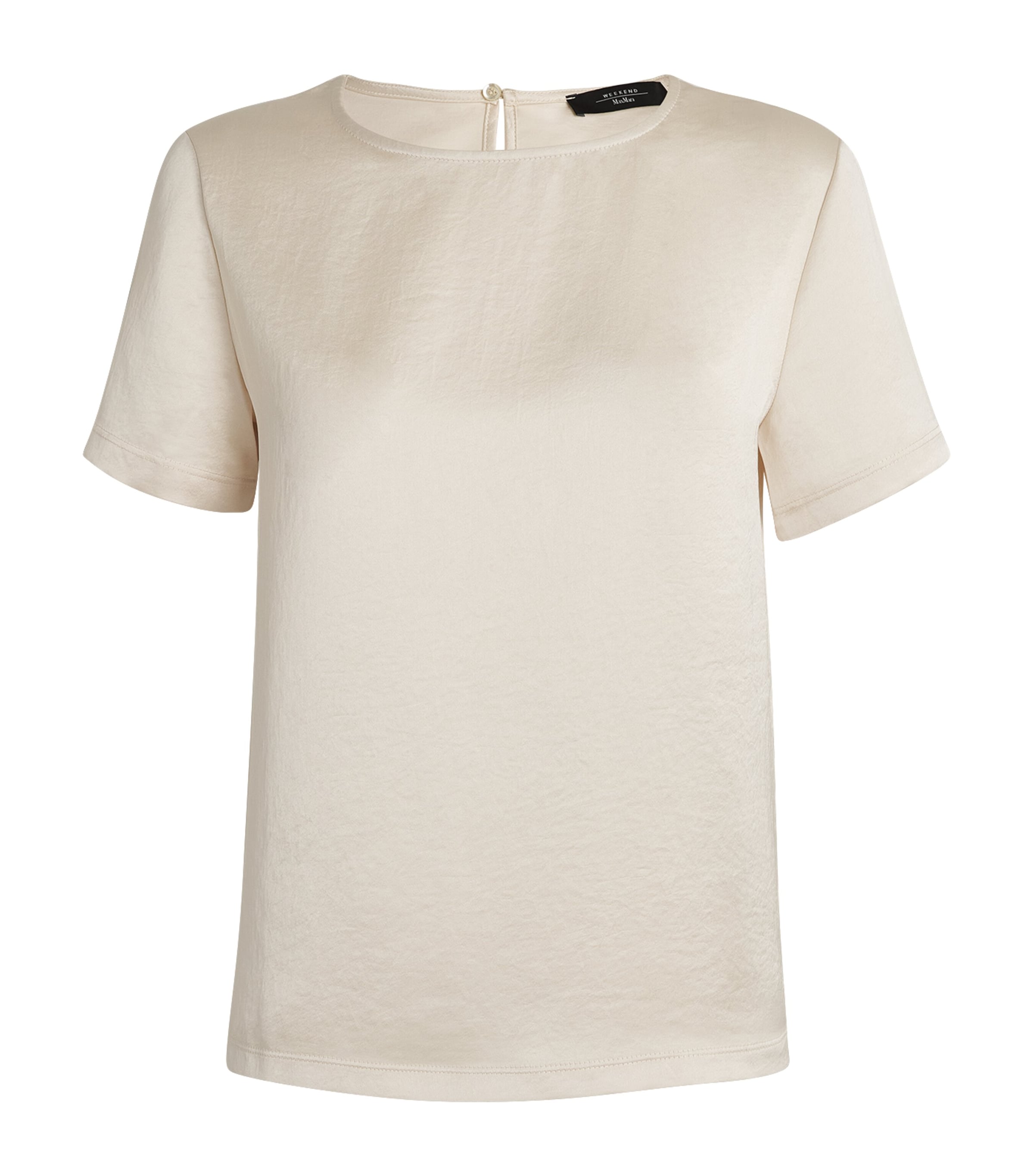 Weekend Max Mara Satin-front T-shirt In White