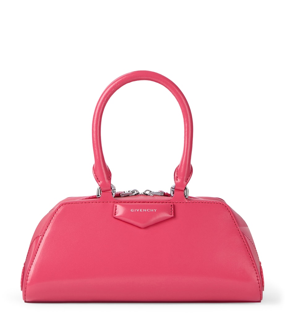 Mini Leather Antigona East-West Top-Handle Bag BRIGHT PEACH Image 1