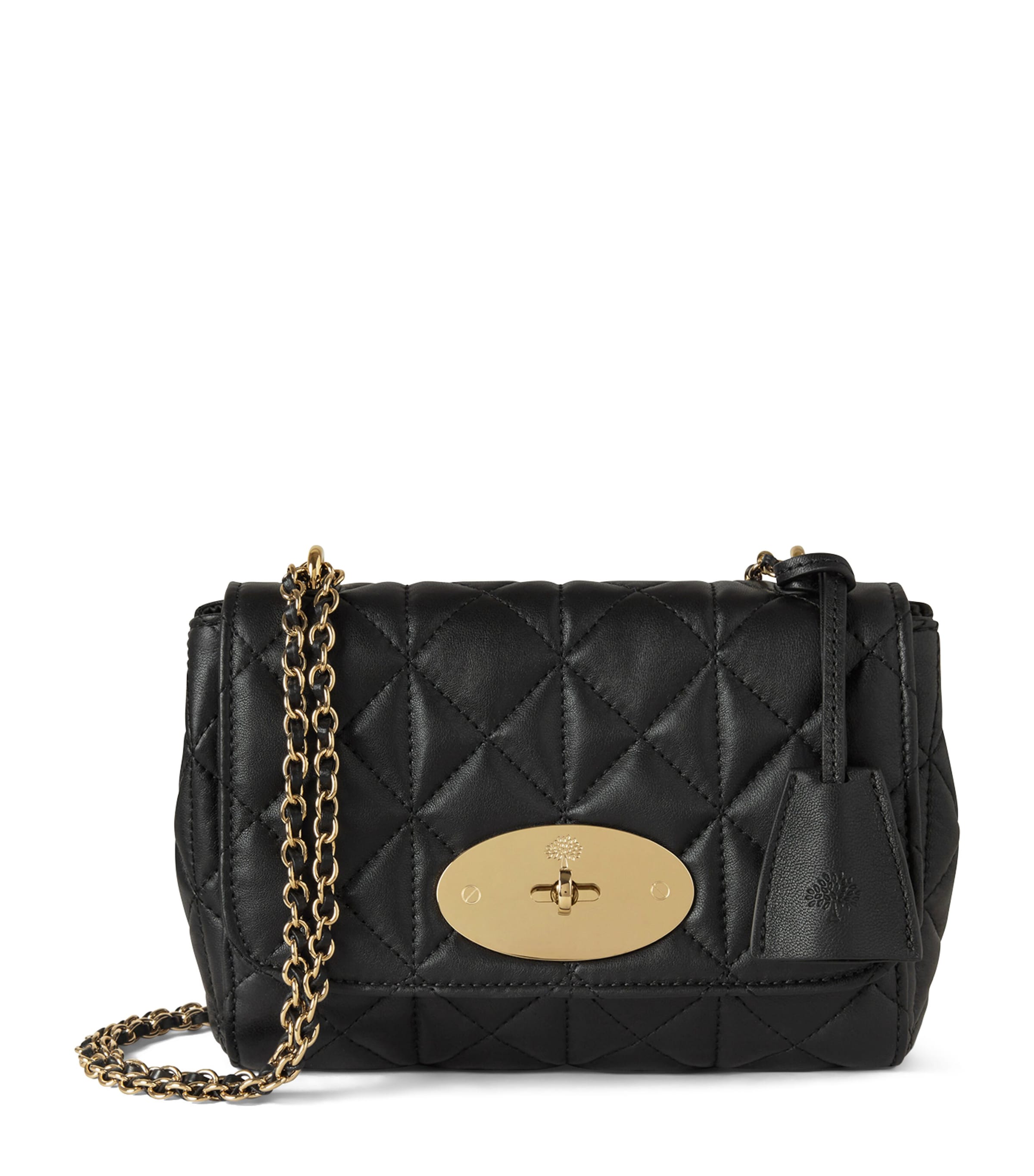 Quilted Leather Lily Shoulder Bag BLACK Image 1