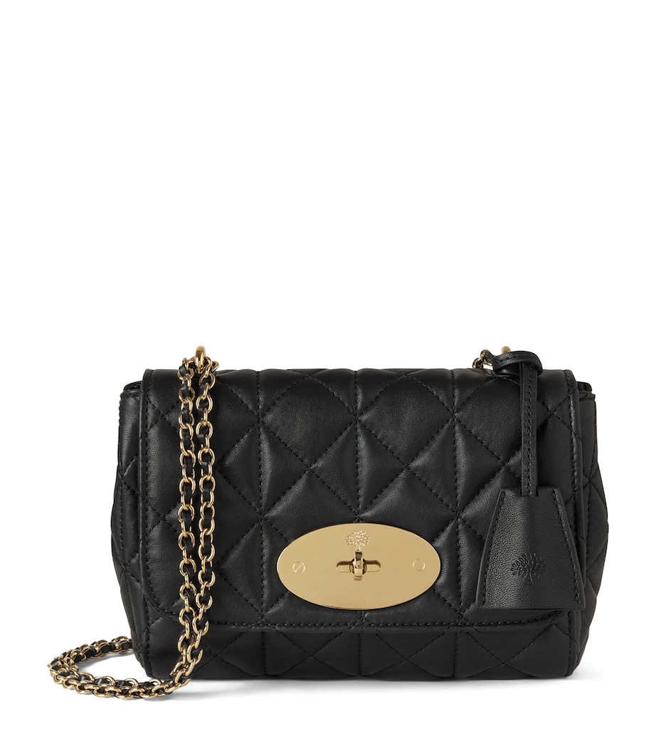 Quilted Leather Lily Shoulder Bag BLACK Image 1