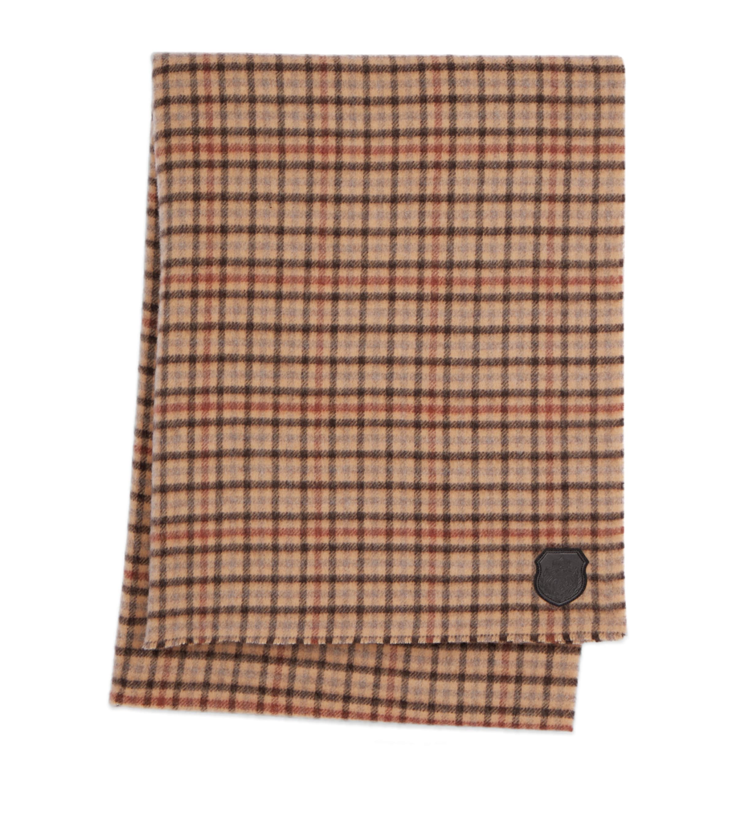 THE KOOPLES WOOL CHECK SCARF 