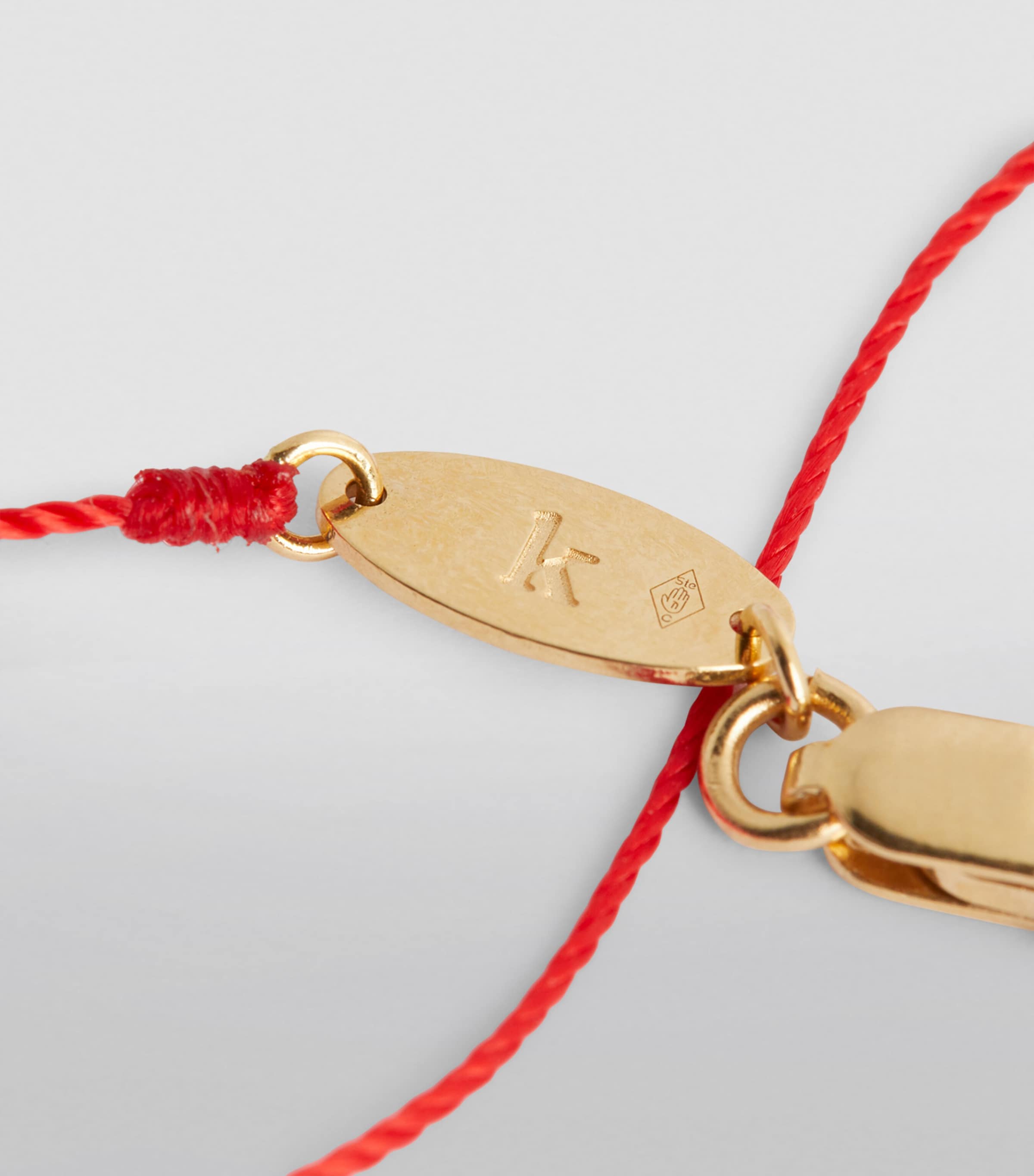 Redline Yellow Gold and Diamond Absolu Thread Bracelet Red Image 8