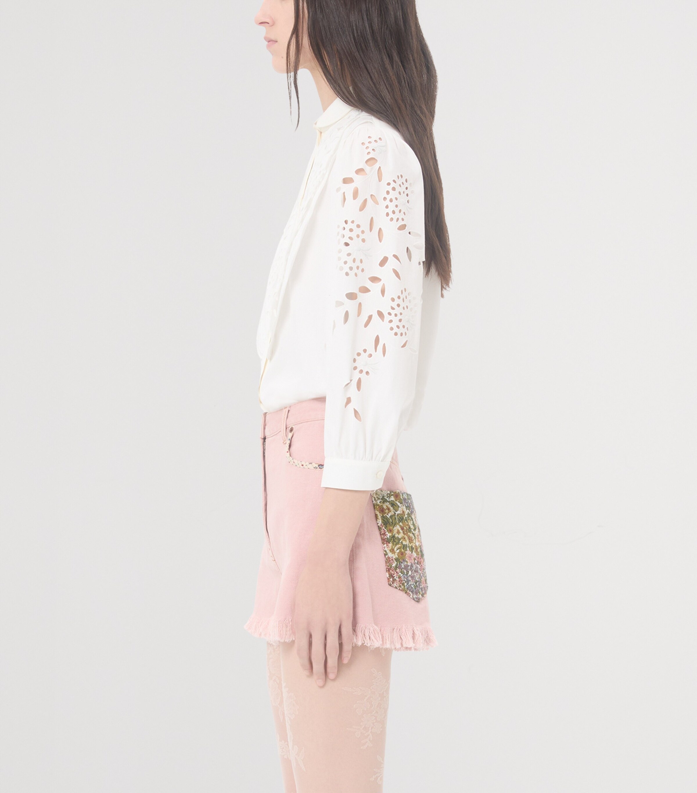 Valentino Womens Cotton Cut-Out Shirt Image 3