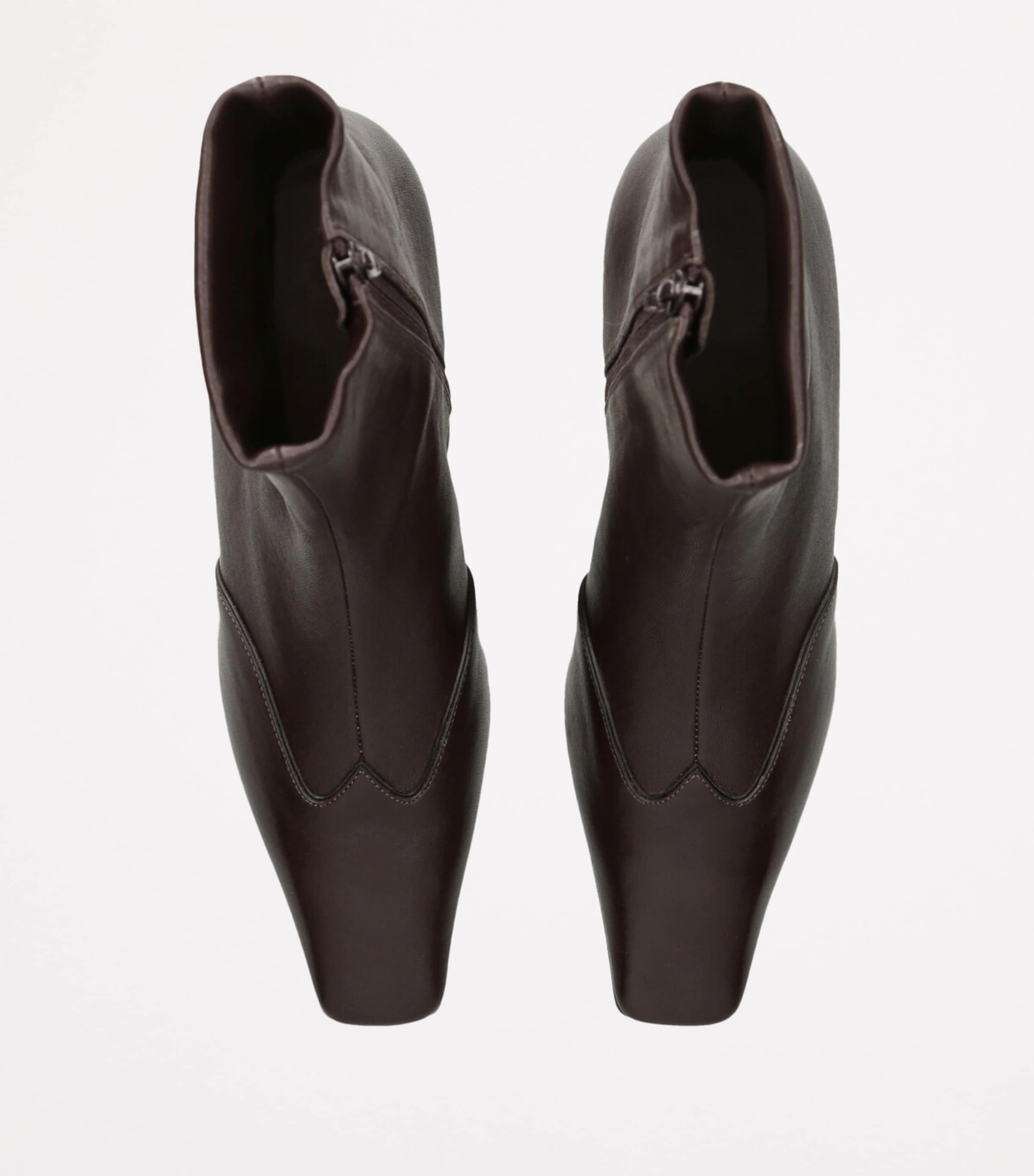 Leather Nevada Ankle Boots 40 DARK BROWN Image 4