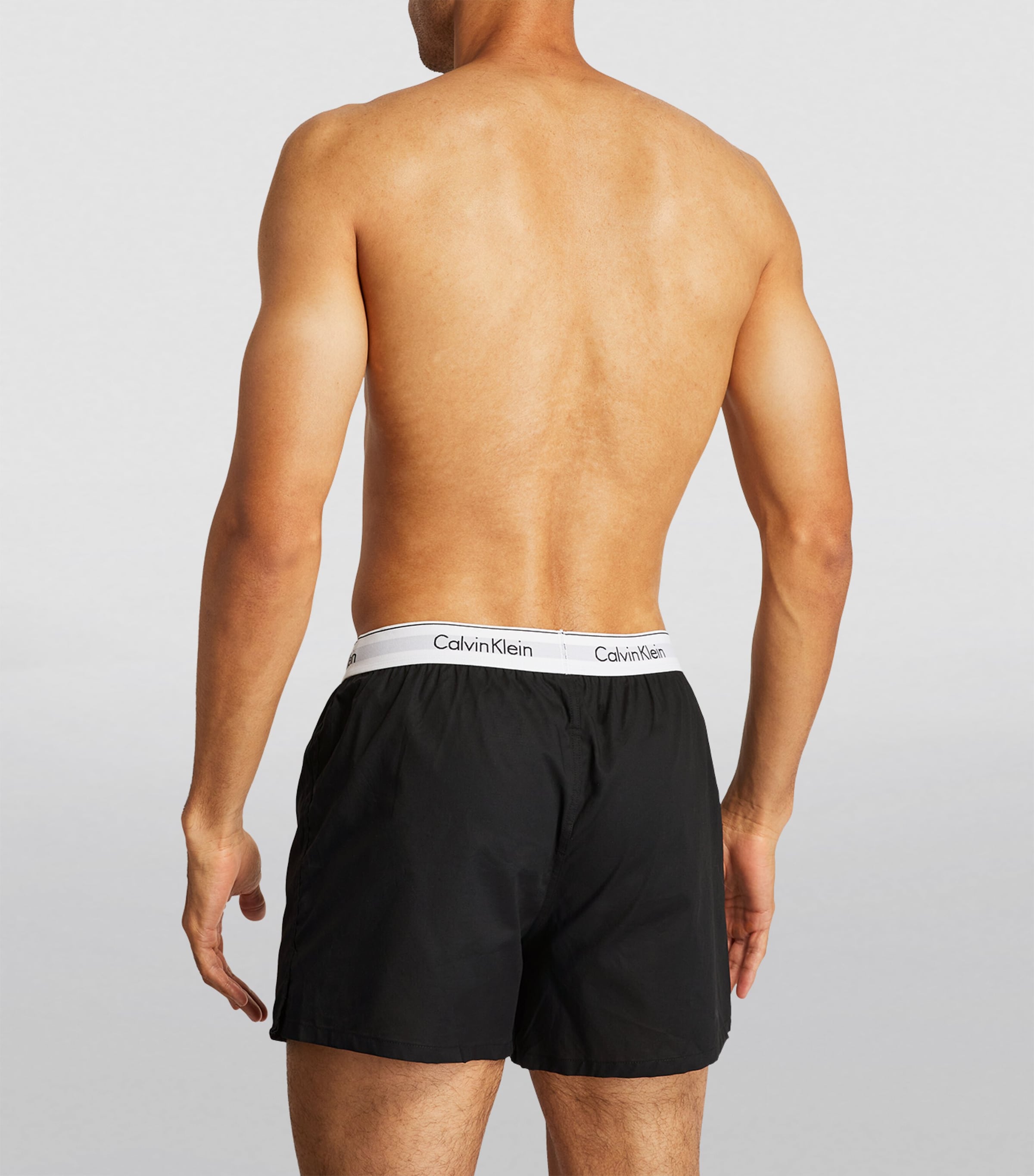 Modern Cotton Boxer Shorts (Pack of 2) BLACK/BLACK Image 3