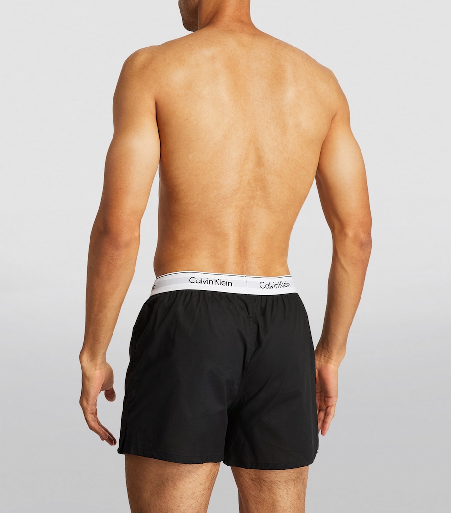 Modern Cotton Boxer Shorts (Pack of 2) BLACK/BLACK Image 3