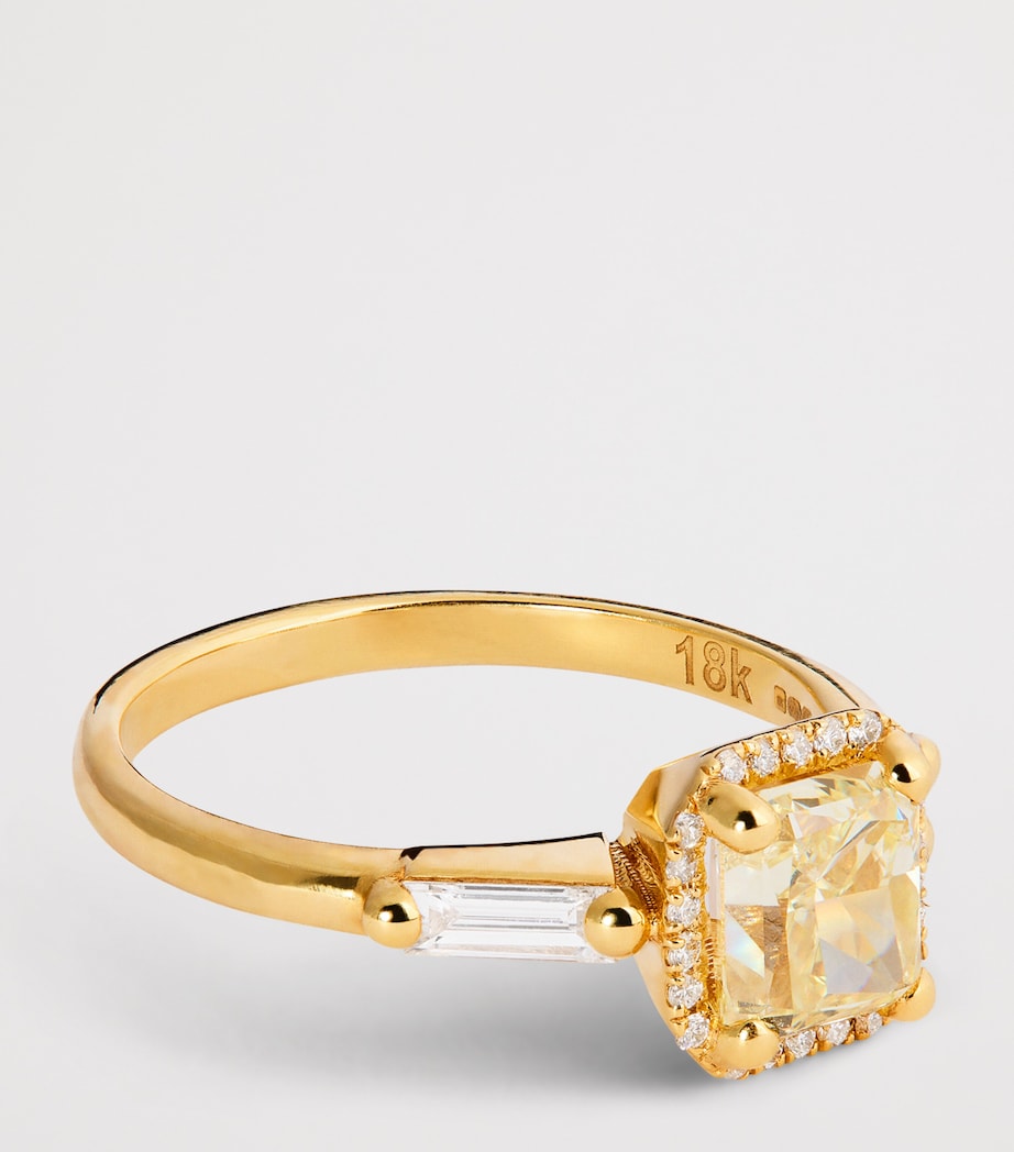 Suzanne Kalan Yellow Gold and Diamond One of a Kind Halo Ring Yg/yd Image 4