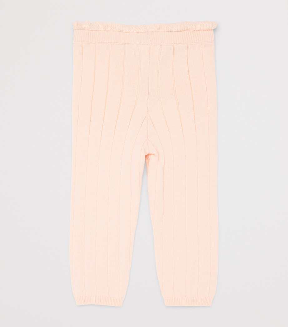 Louise Misha Cotton Ribbed Moldavia Leggings (3-24 Months) Blush Image 2