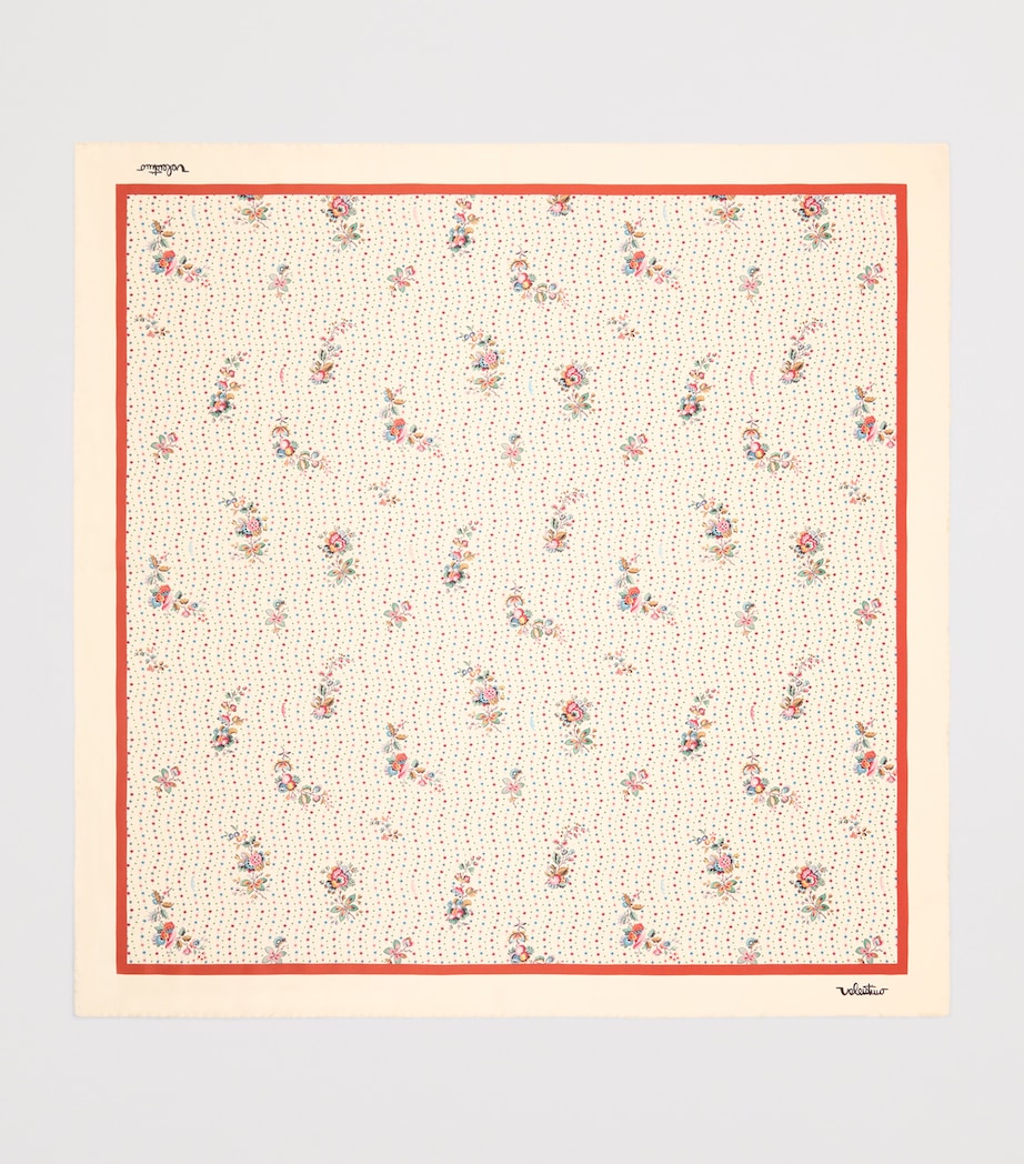 Silk Papier Floral Print Scarf ZC9 Image 3