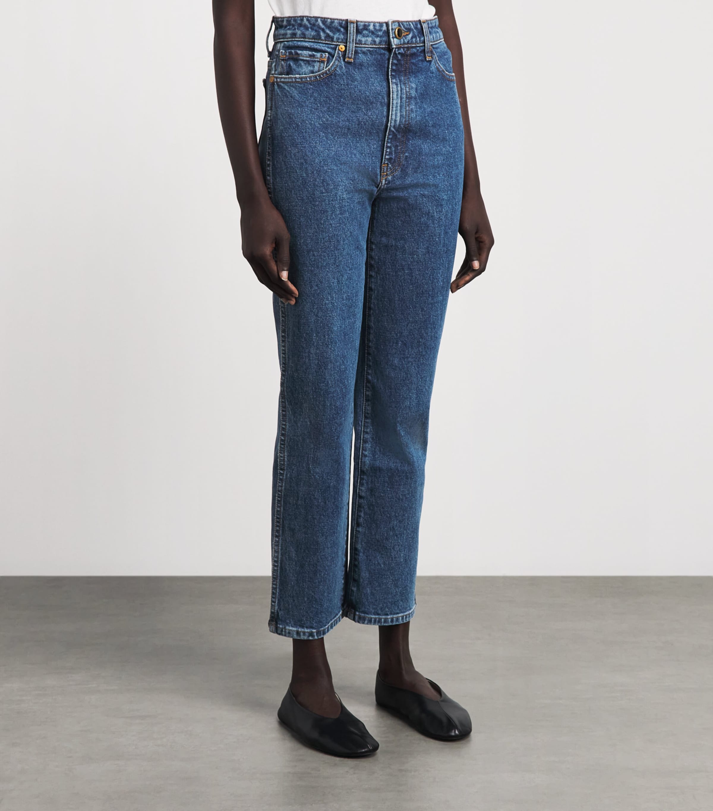 Khaite Womens Abigail Cropped High-Rise Jeans Boone Image 4