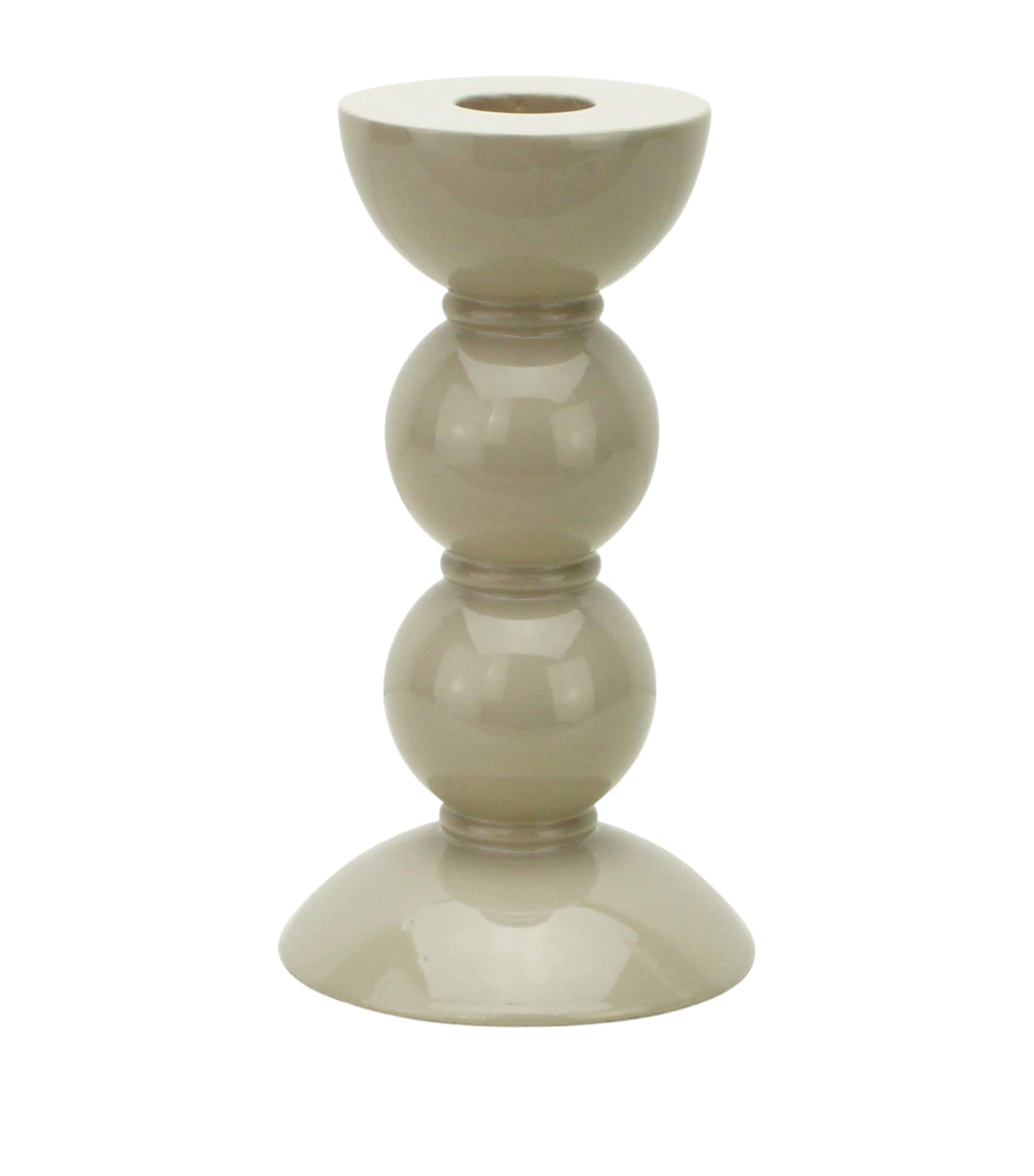 Addison Ross Medium Bobbin Candlestick Holder (14cm) Brown Image 1
