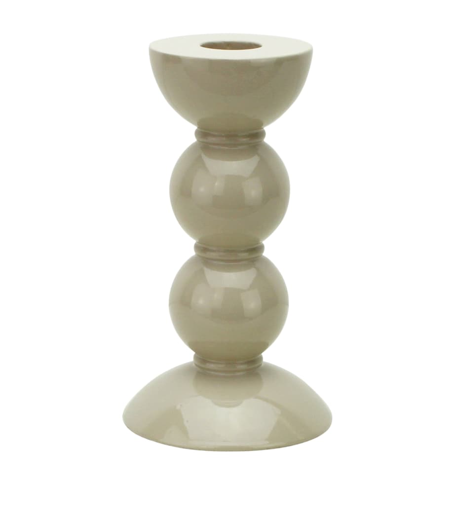 Addison Ross Medium Bobbin Candlestick Holder (14cm) Brown Image 1